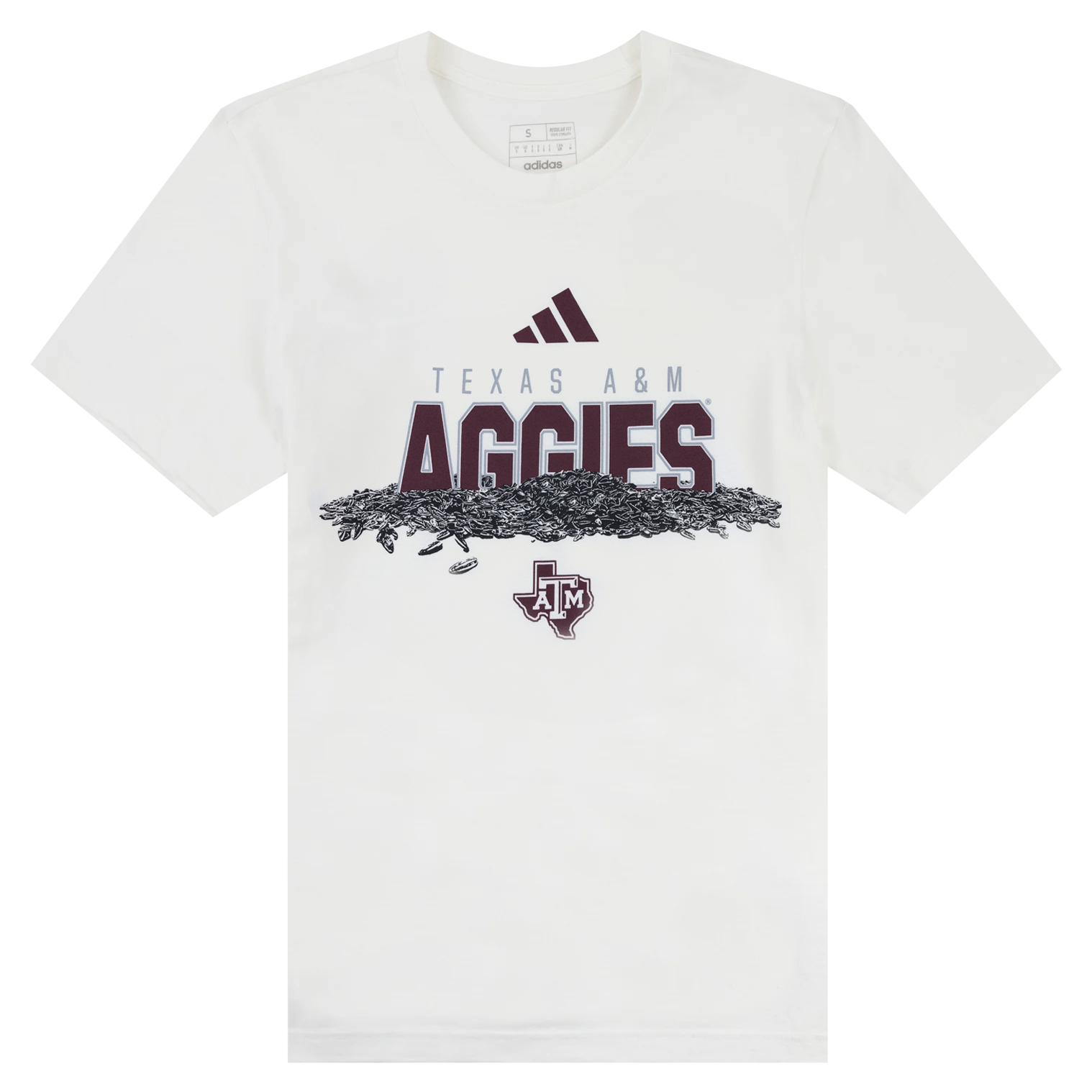 Adidas L Iconic Coaches Short Sleeve Polo cheapest Texas A&M NCAA Black White Climalite