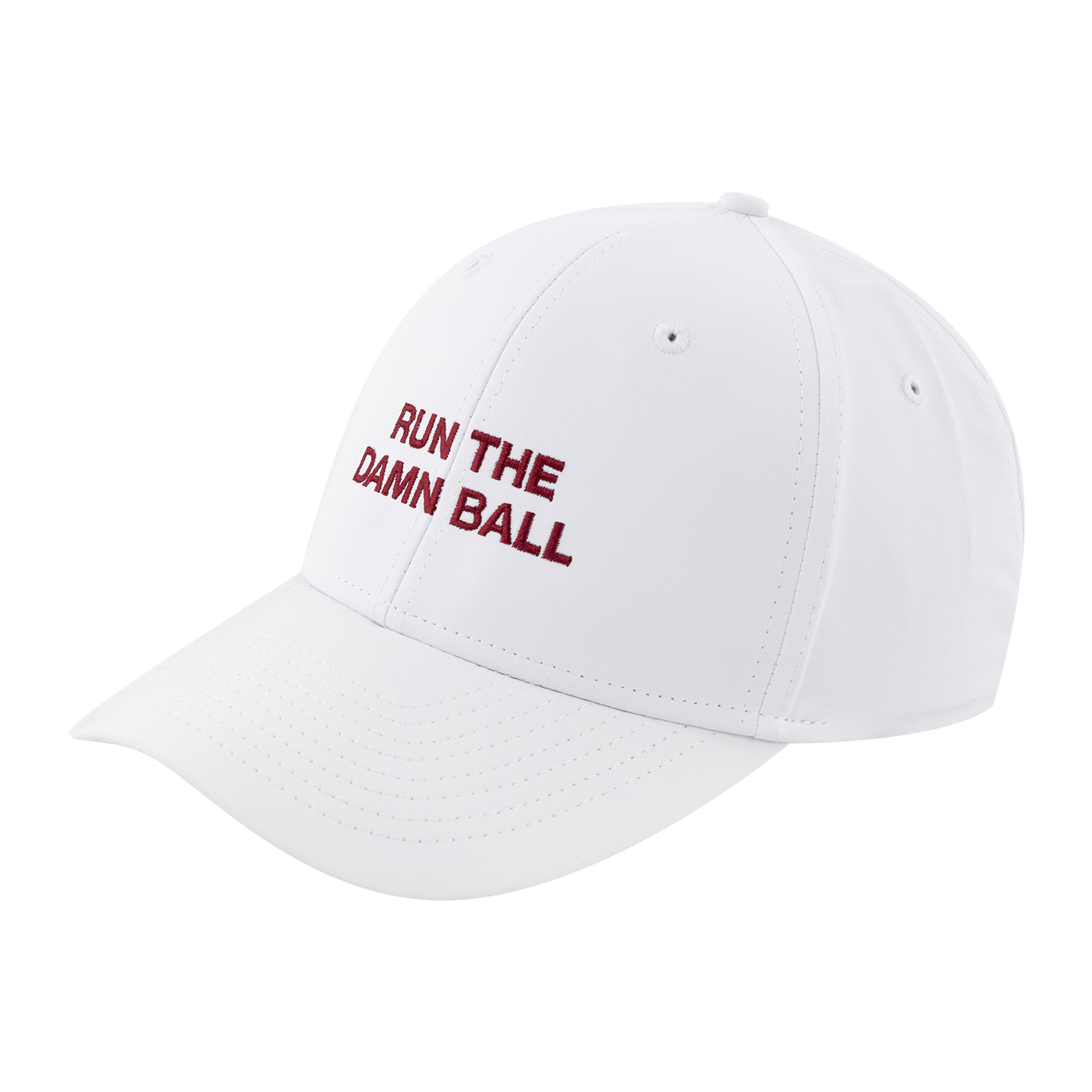 White Run the Damn Ball Hat