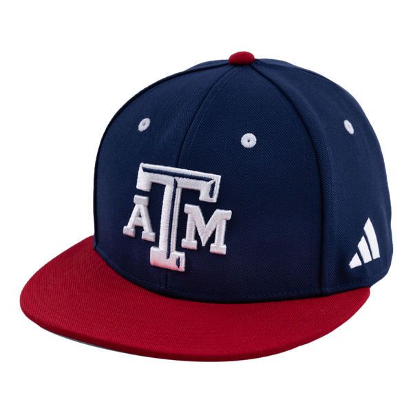 Texas A&M Adidas Navy and Red Fitted Cap