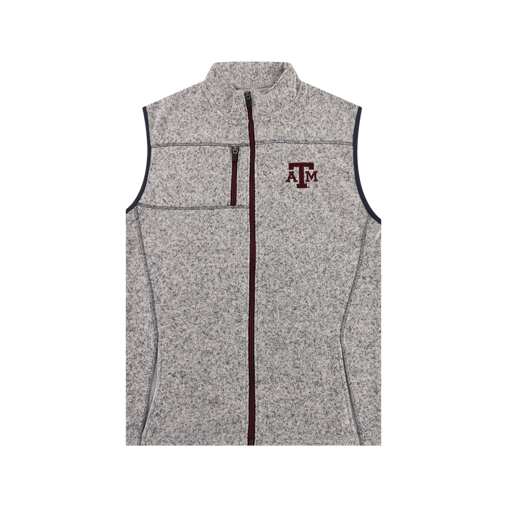 Champion Texas A M Arctic Fleece Vest in Frosted Granite Size 2X Polyester from Aggieland Outfitters