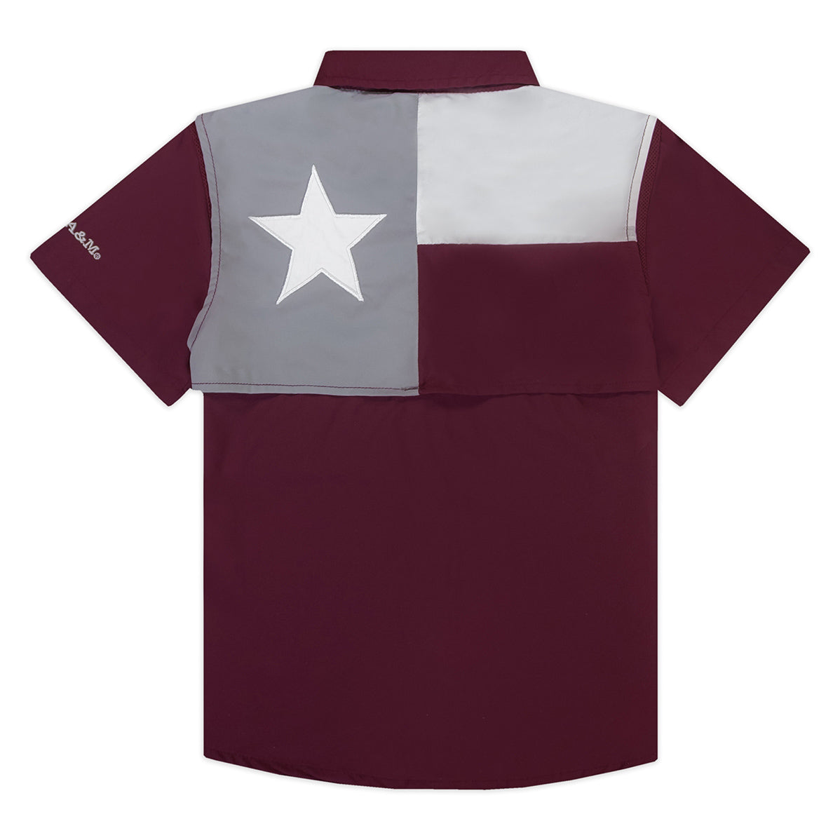 Texas A&M Youth Performance Flag Fishing Shirt YS / Maroon