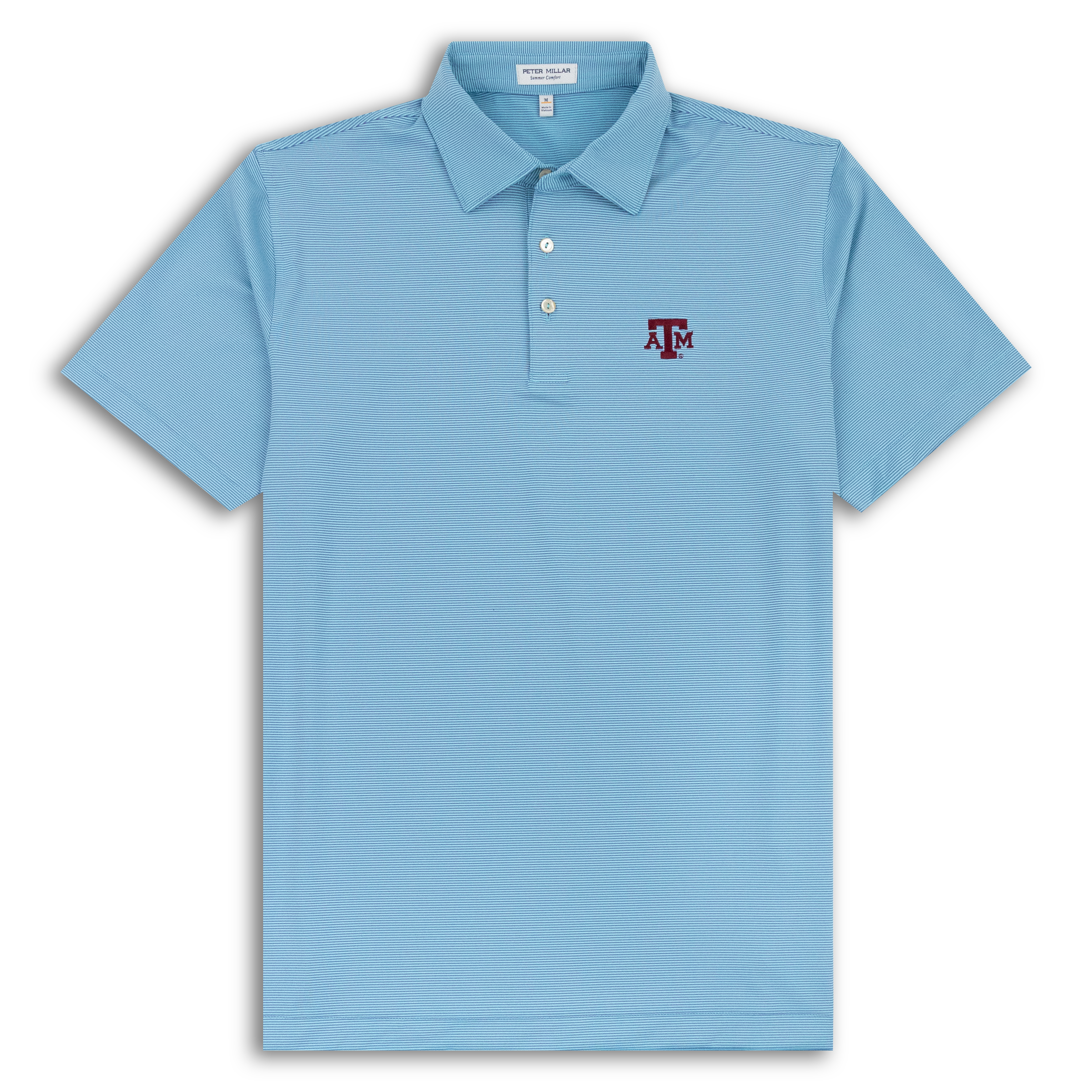 Peter Millar Jubilee Stripe Performance Polo - Radiant Blue