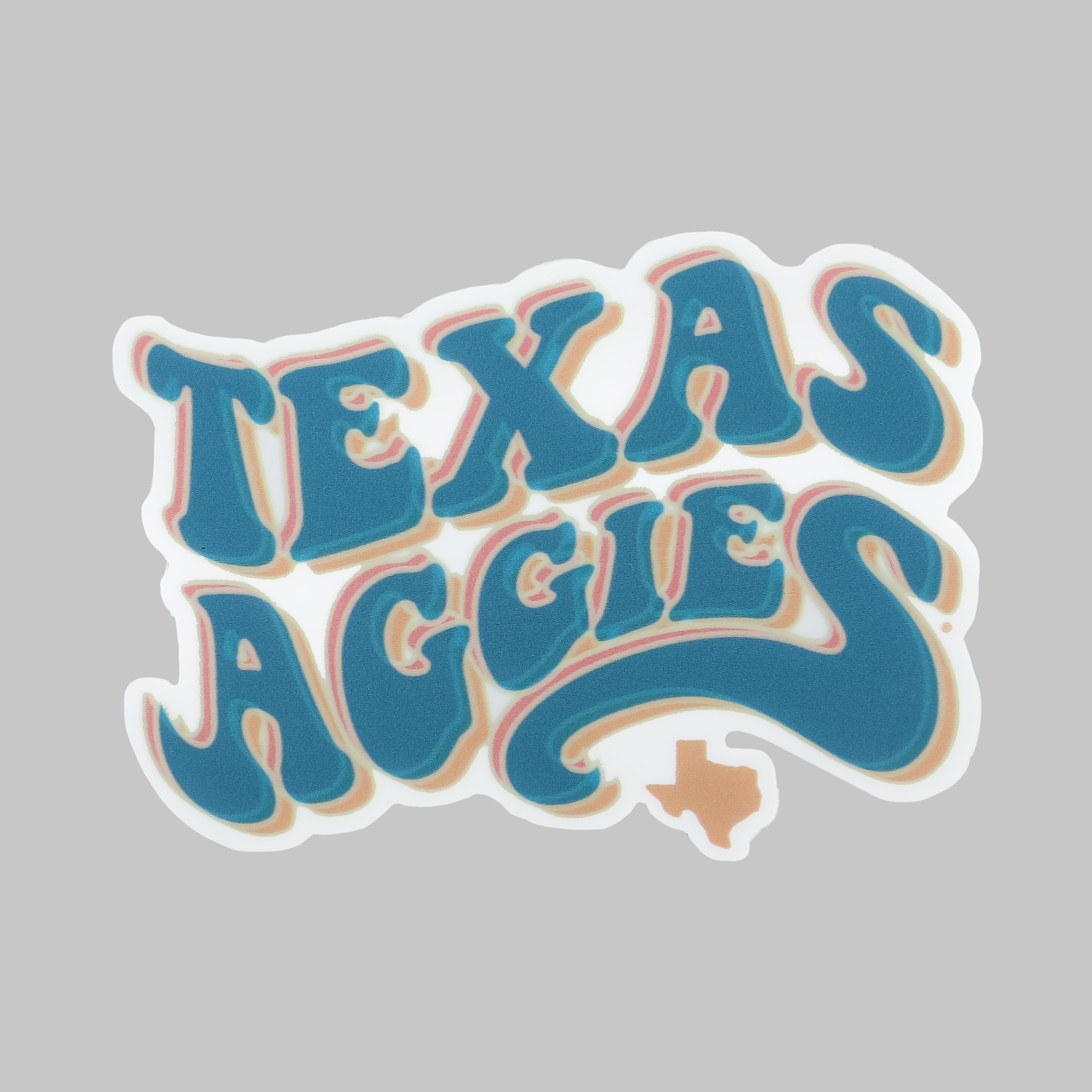 Texas A&M Gig 'Em Thumb Collage Dizzler Sticker in 2023