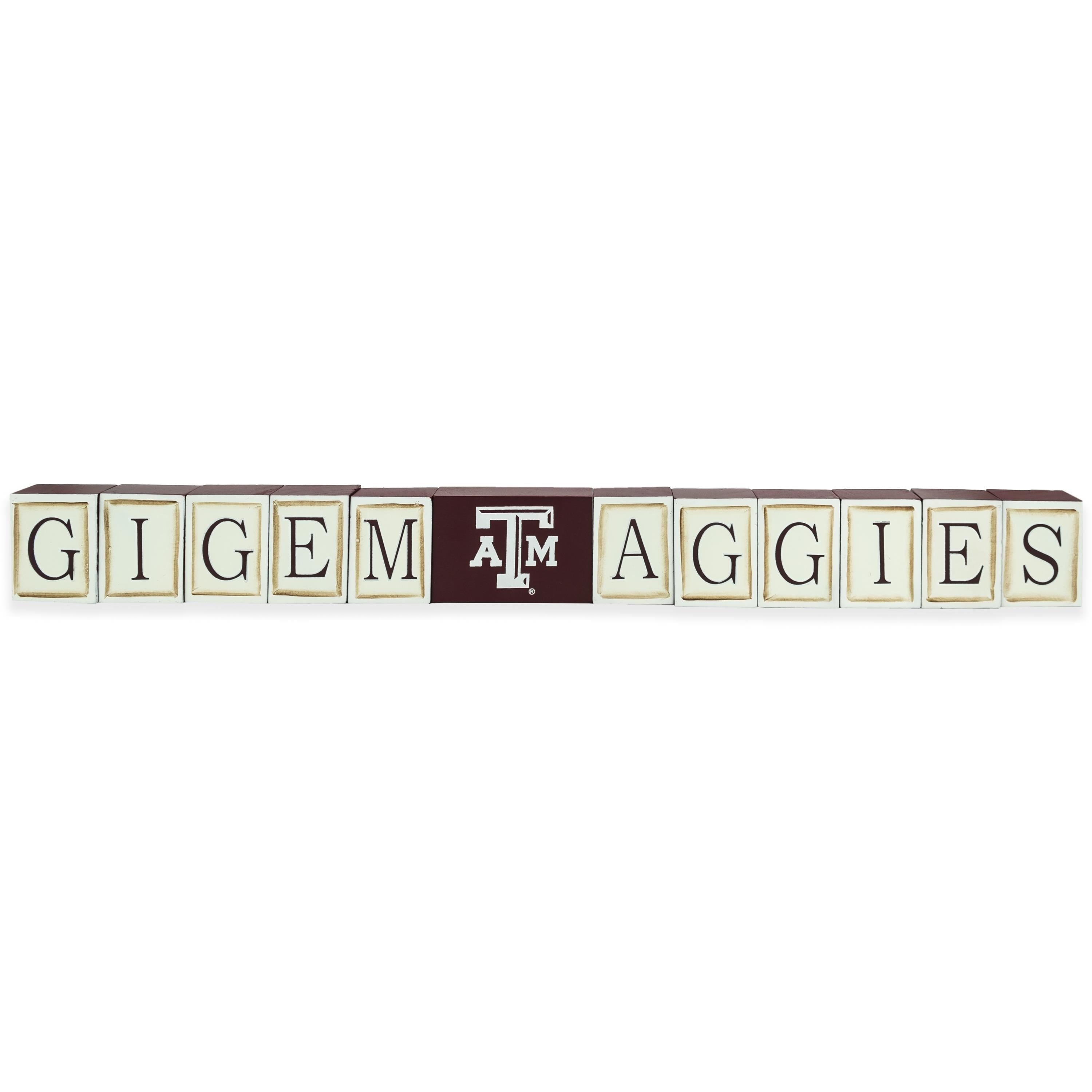 Texas A&M Aggies 5 x 5 Gig 'Em Aggies in Texas Decal | Maroon & White