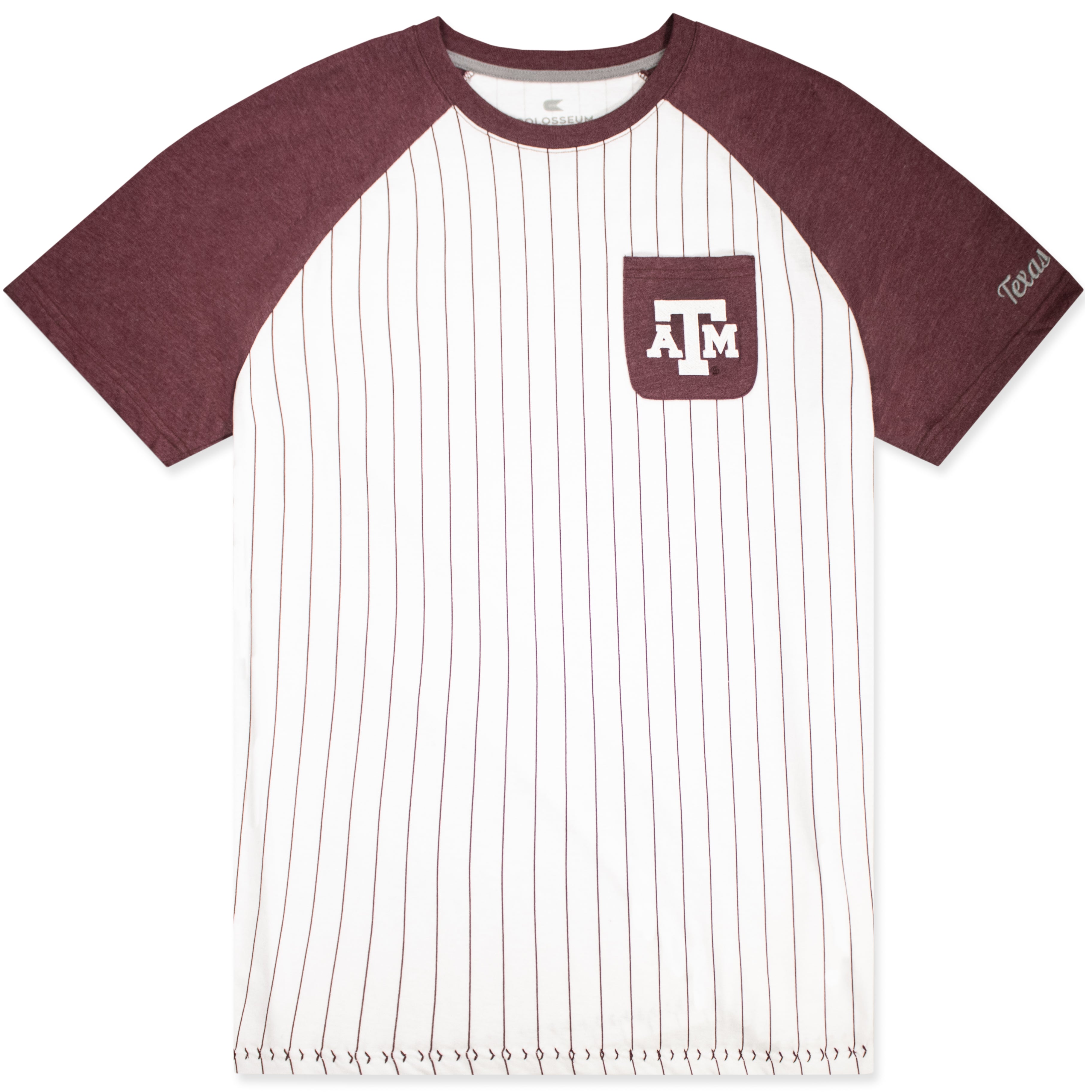 Texas A&M Colosseum Pinstripe Baseball Tee