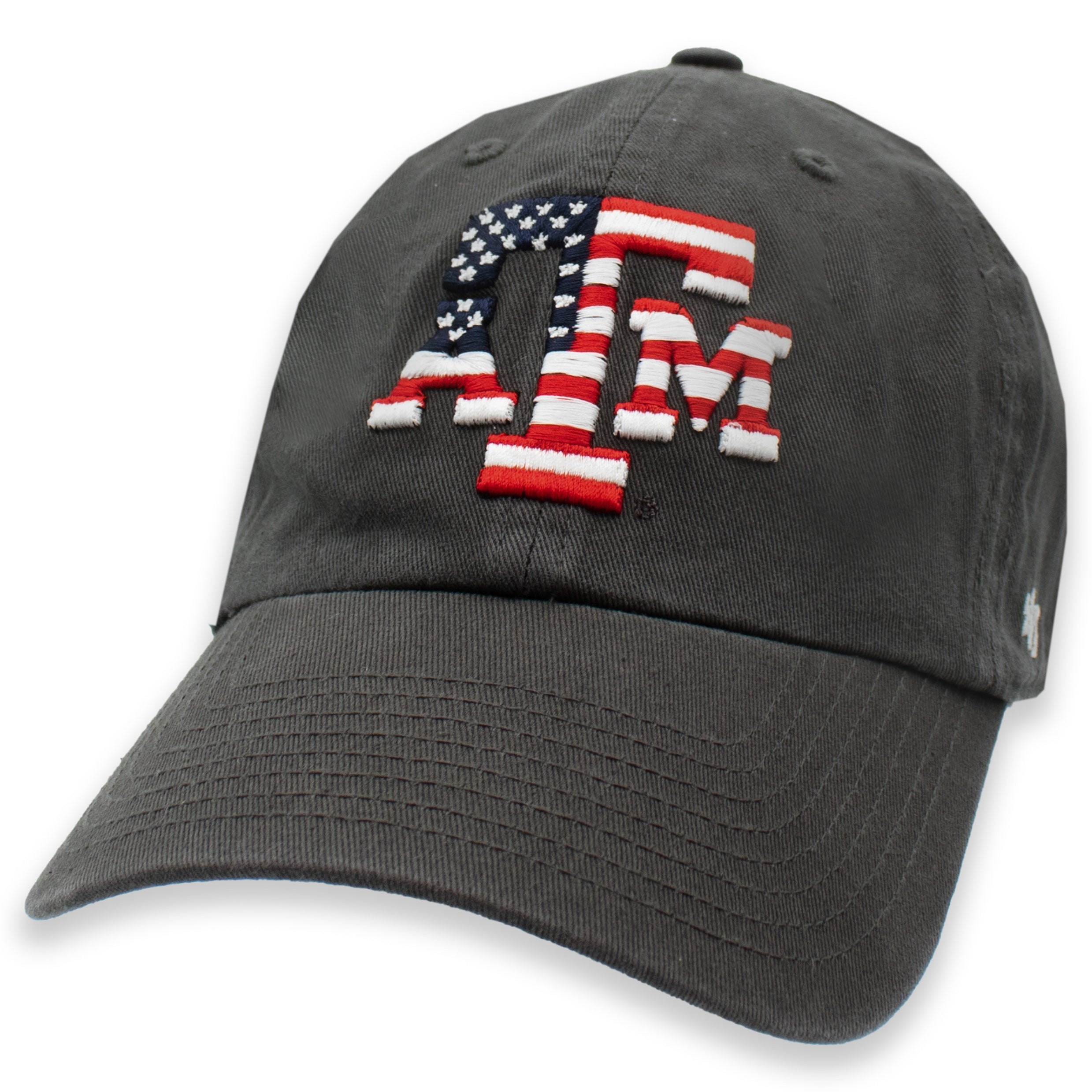 Texas A&M '47 Brand Block T Charcoal Clean Up Hat