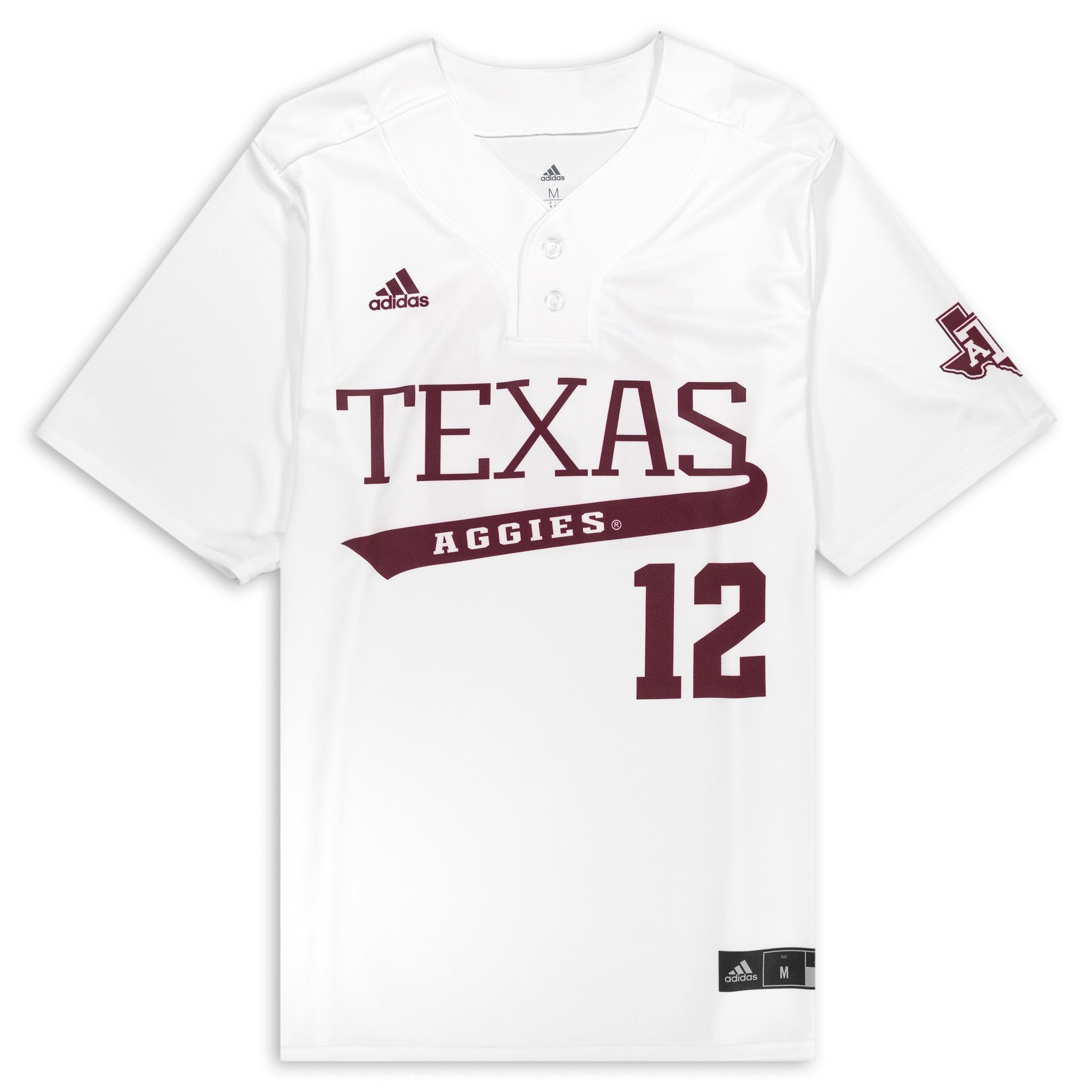 Adidas Men's White Texas A&M Aggies Replica Baseball Jersey