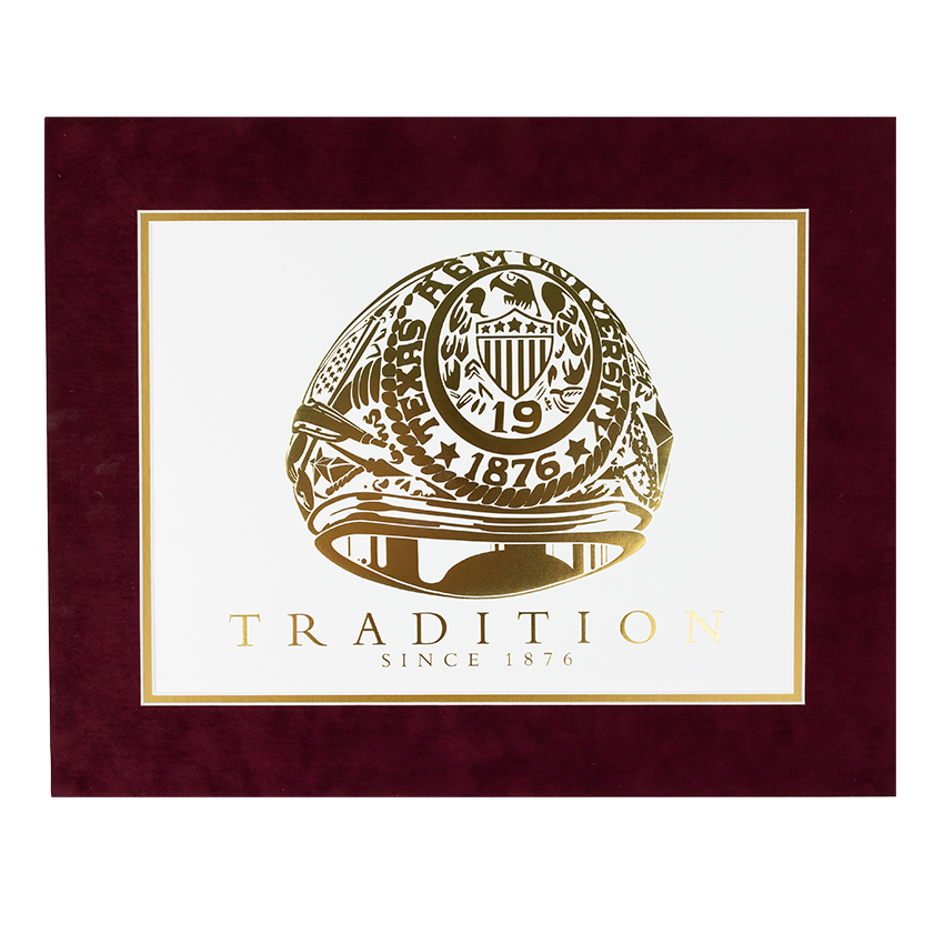 Tradition Since 1876 White Ring Print 12x18in