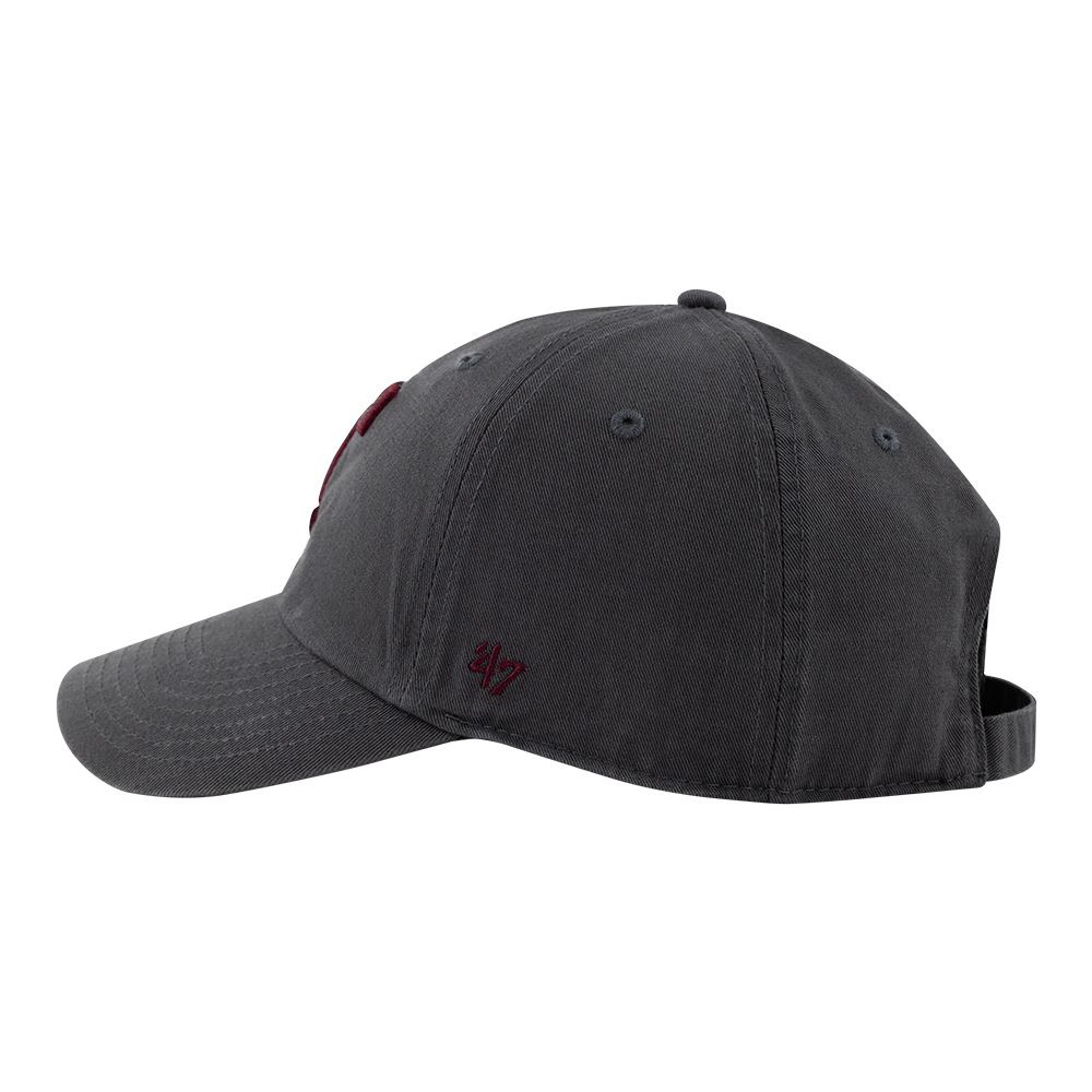 Texas A&M '47 Brand Block T Charcoal Clean Up Hat