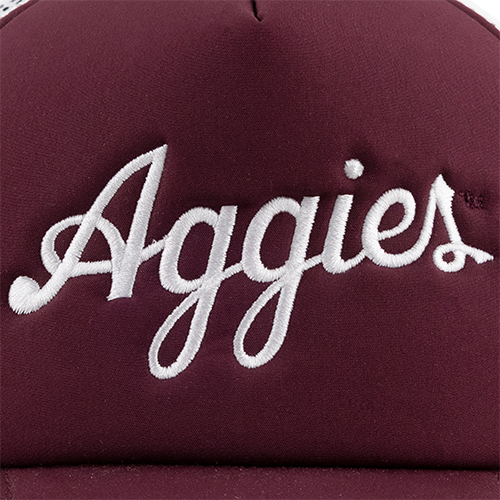 Texas Script Aggies Foam Trucker Hat