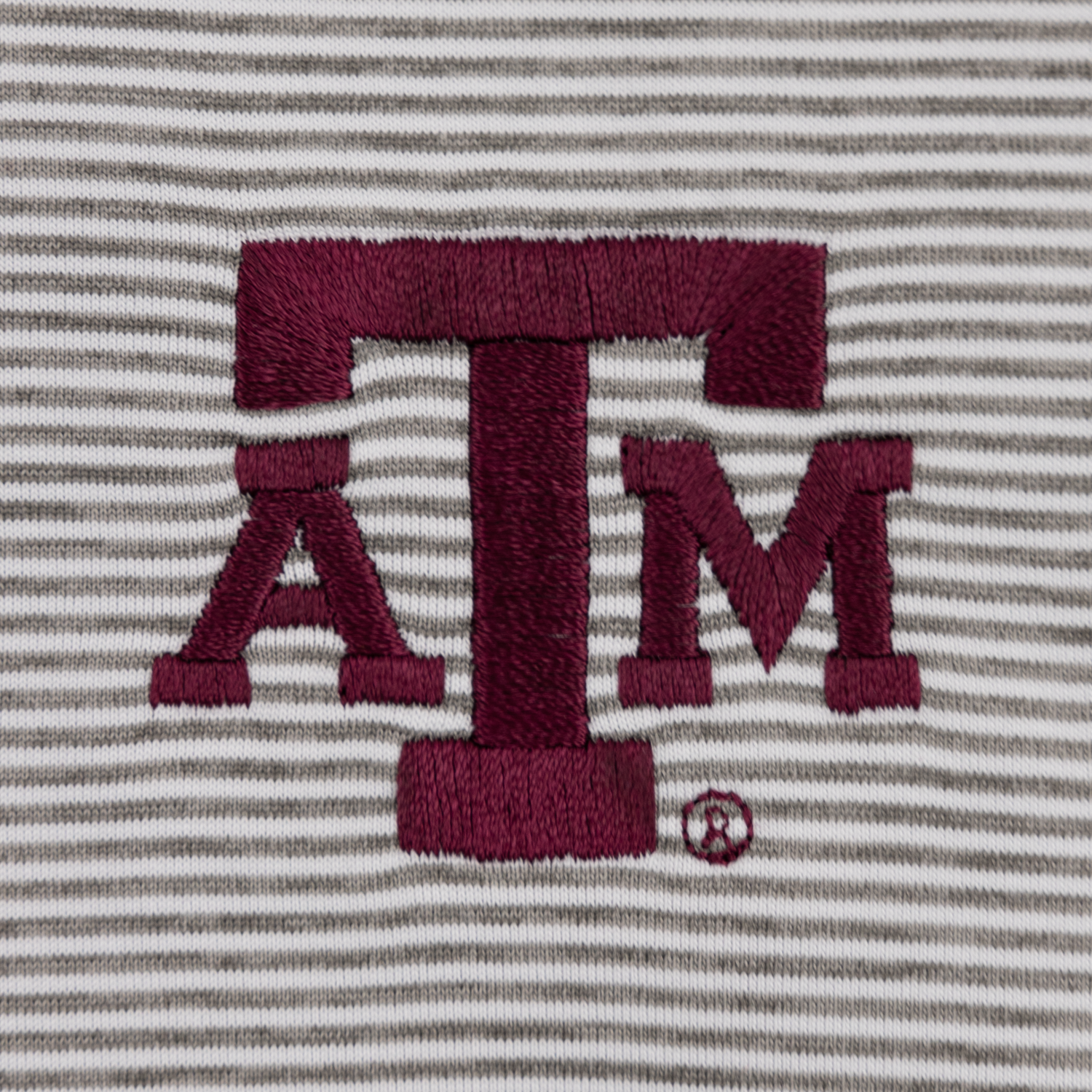 Texas A&M Johnnie-O Lyndon Meteor Stripe Performance Polo