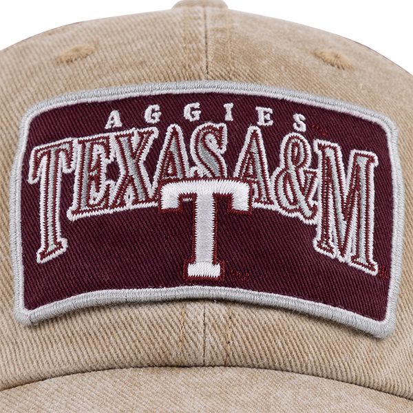 Texas A&M '47 Brand Aggies Block T Patch Tan & Maroon Unstructured Hat