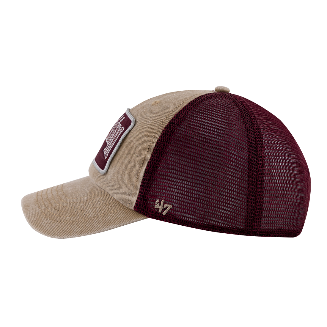 Texas A&M '47 Brand Aggies Block T Patch Tan & Maroon Unstructured Hat