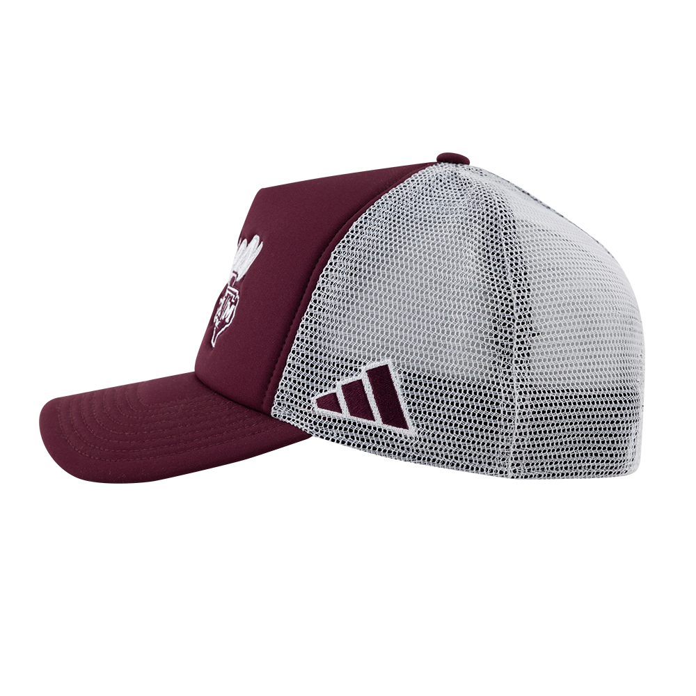 Texas A&M Adidas Aggies Script Lonestar Foam Trucker Hat