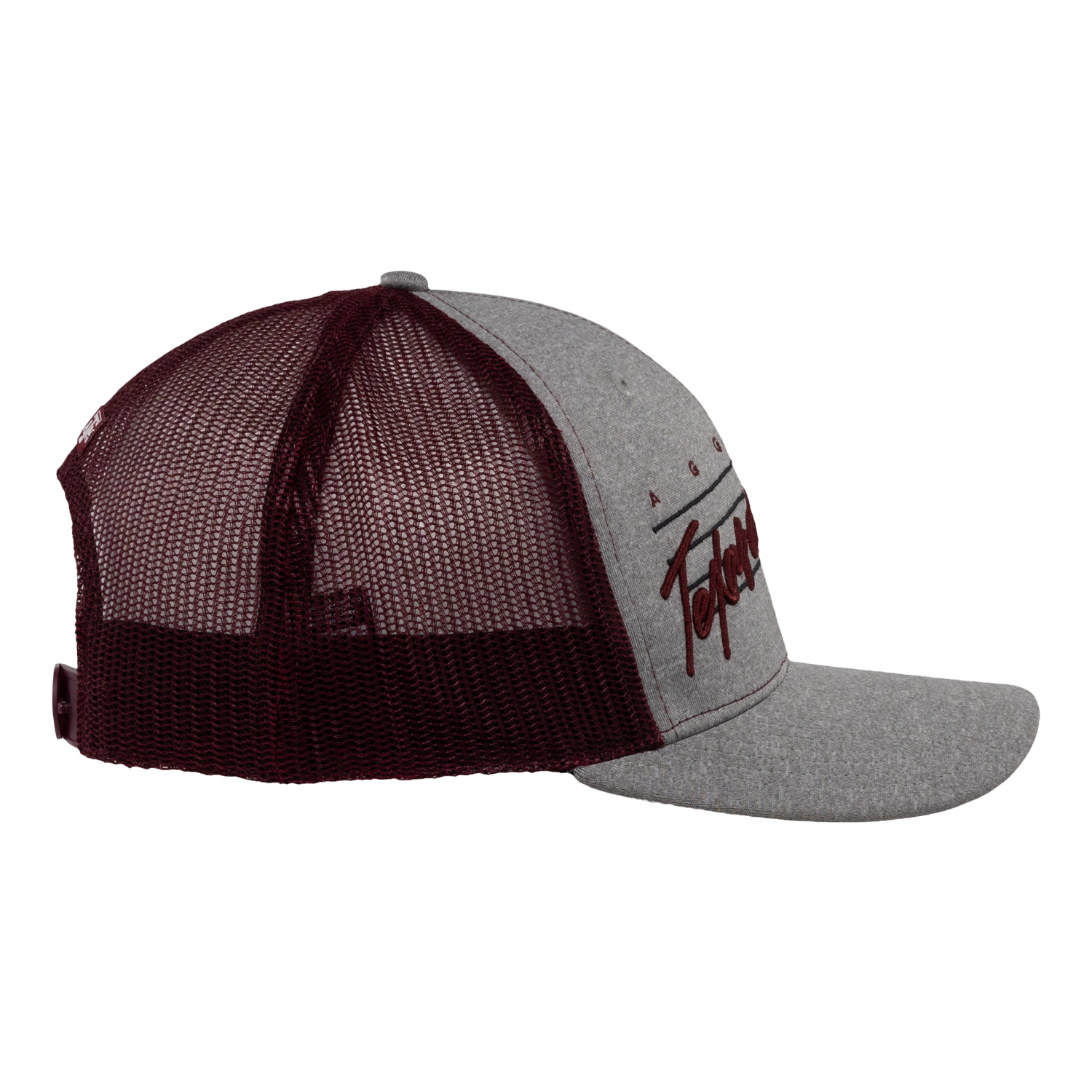 Texas A&M Downdraft Script Trucker Hat