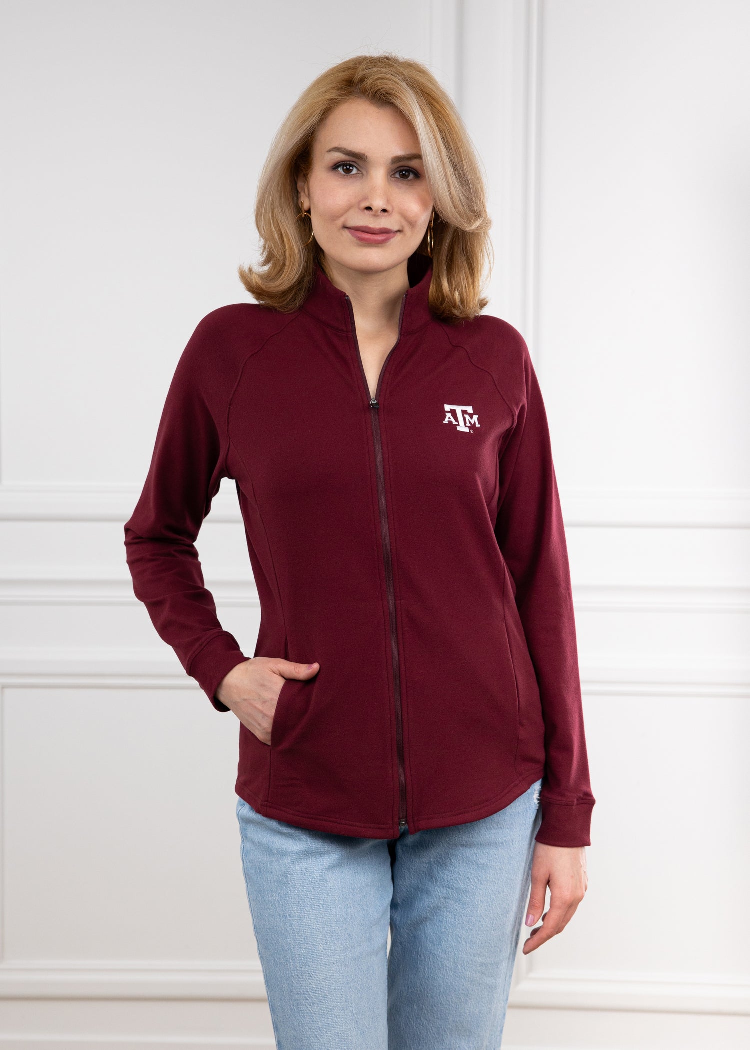 Texas A&M Johnnie-O Blakey Maroon Full Zip Jacket