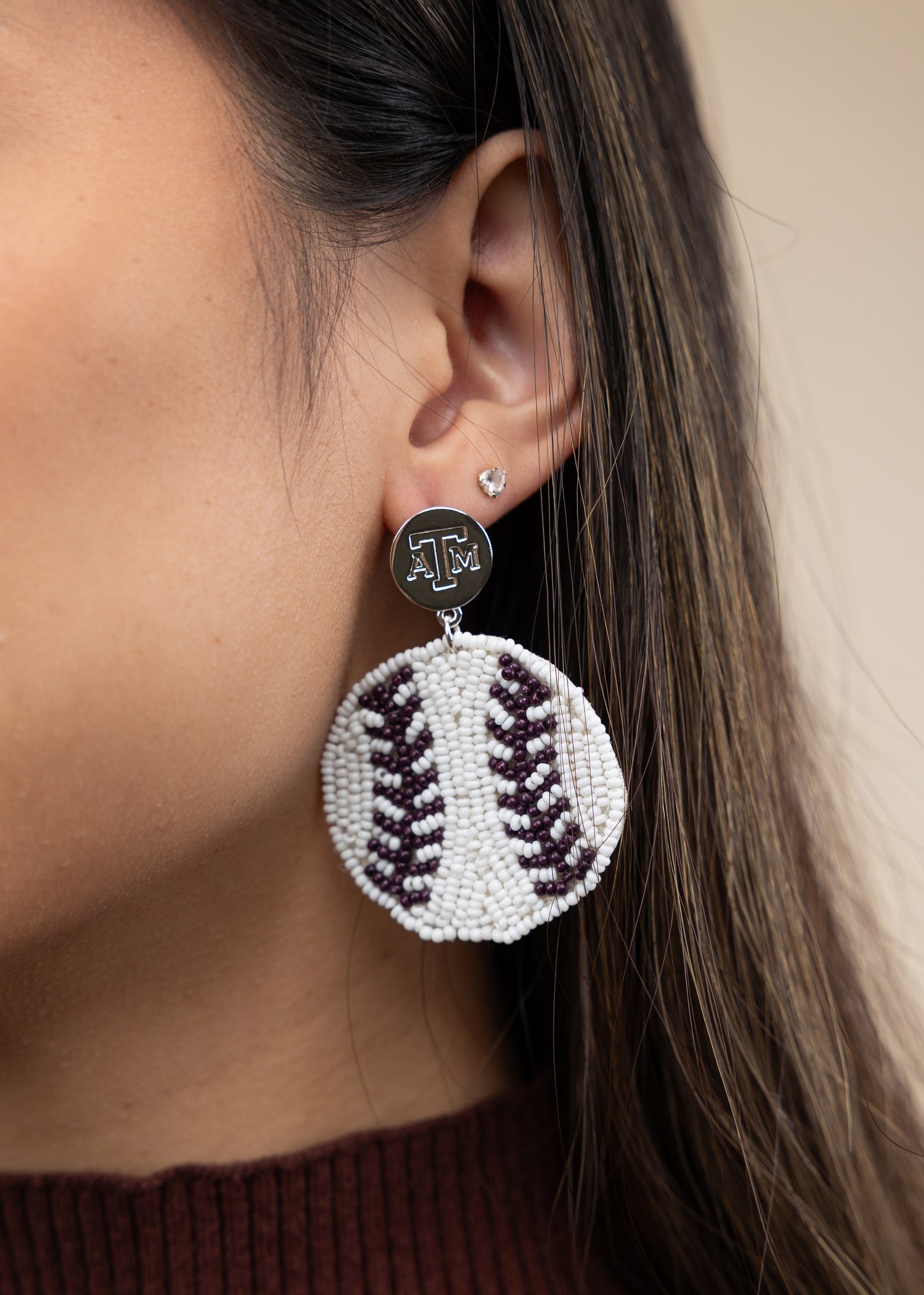 Ace Baseball Earrings