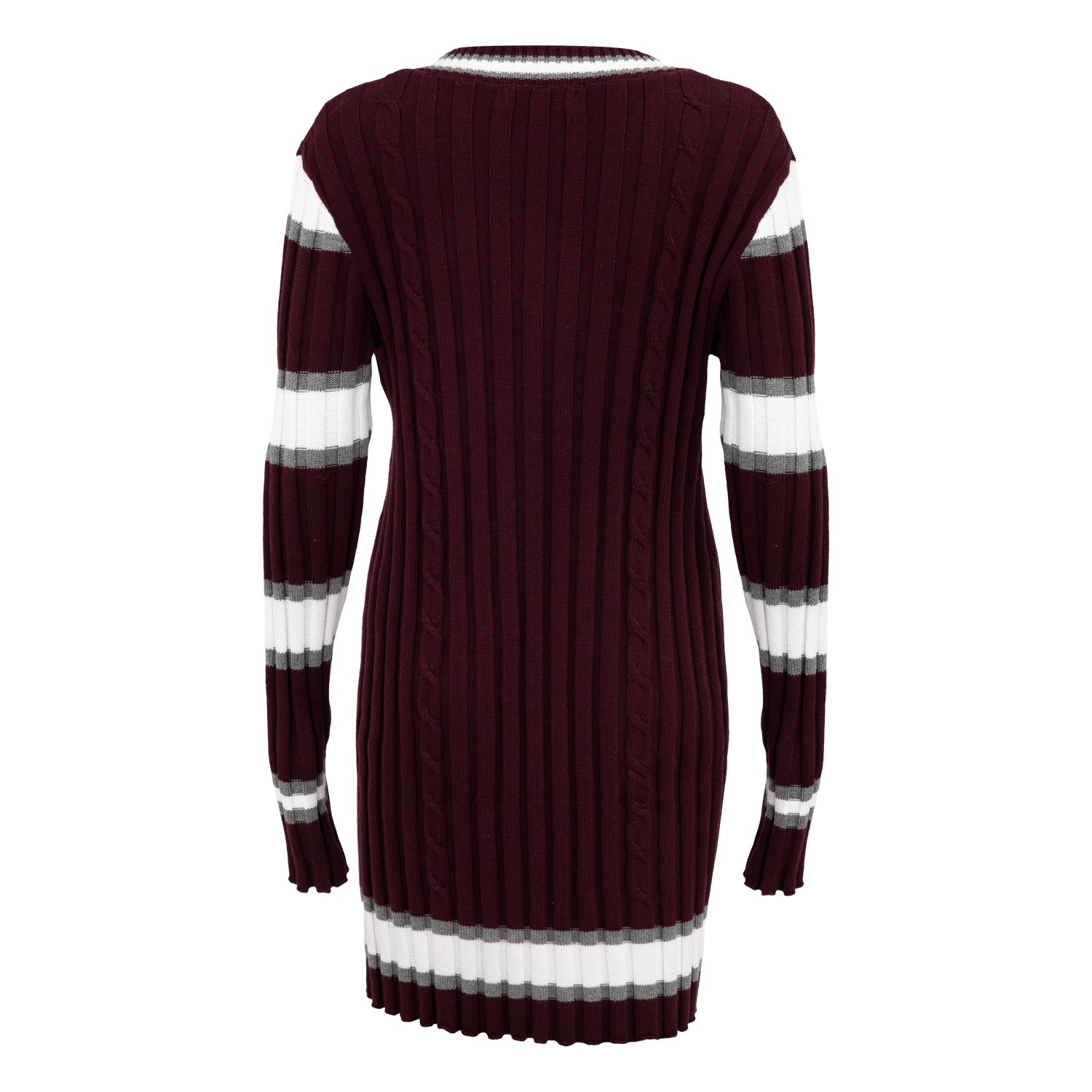 Maroon Striped Winston Knit Dress