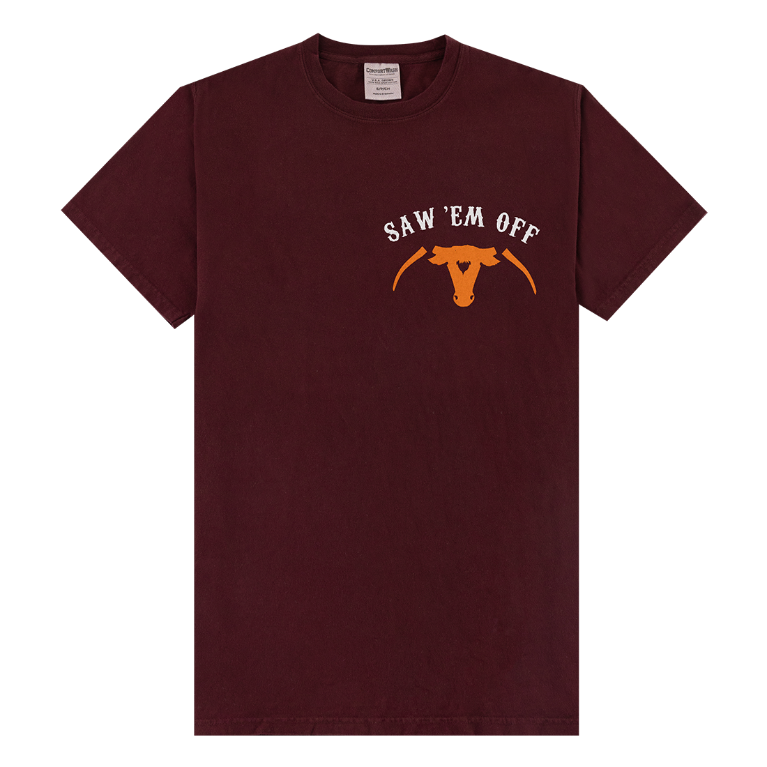 Saw 'Em Off Adult Maroon T-Shirt
