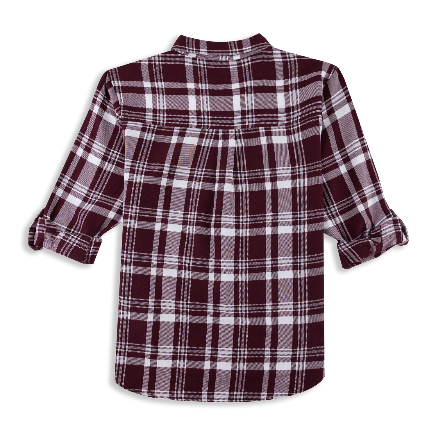 Maroon Boyfriend Plaid Button Down