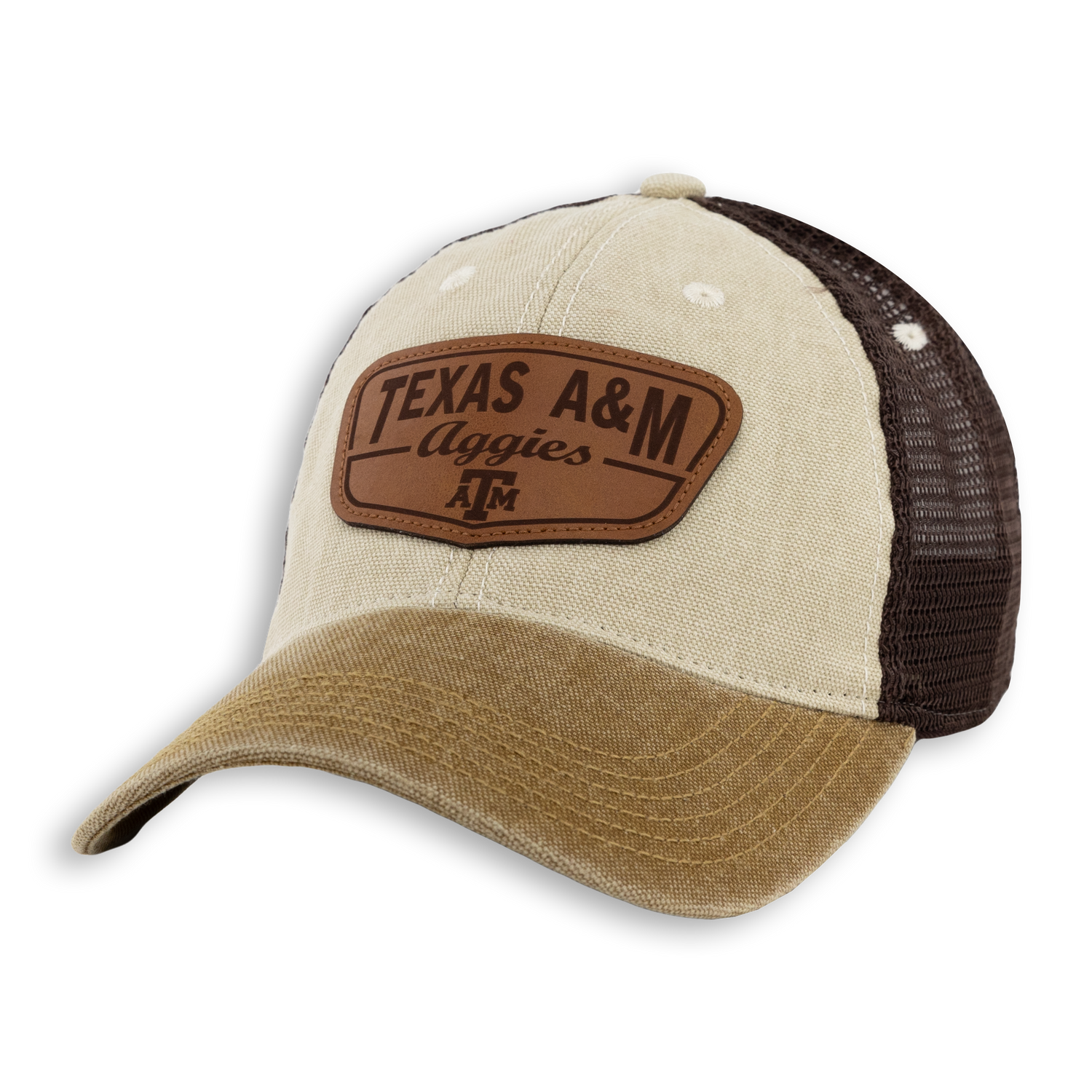 Texas A&M Aggies Dashboard Leather Patch Cap