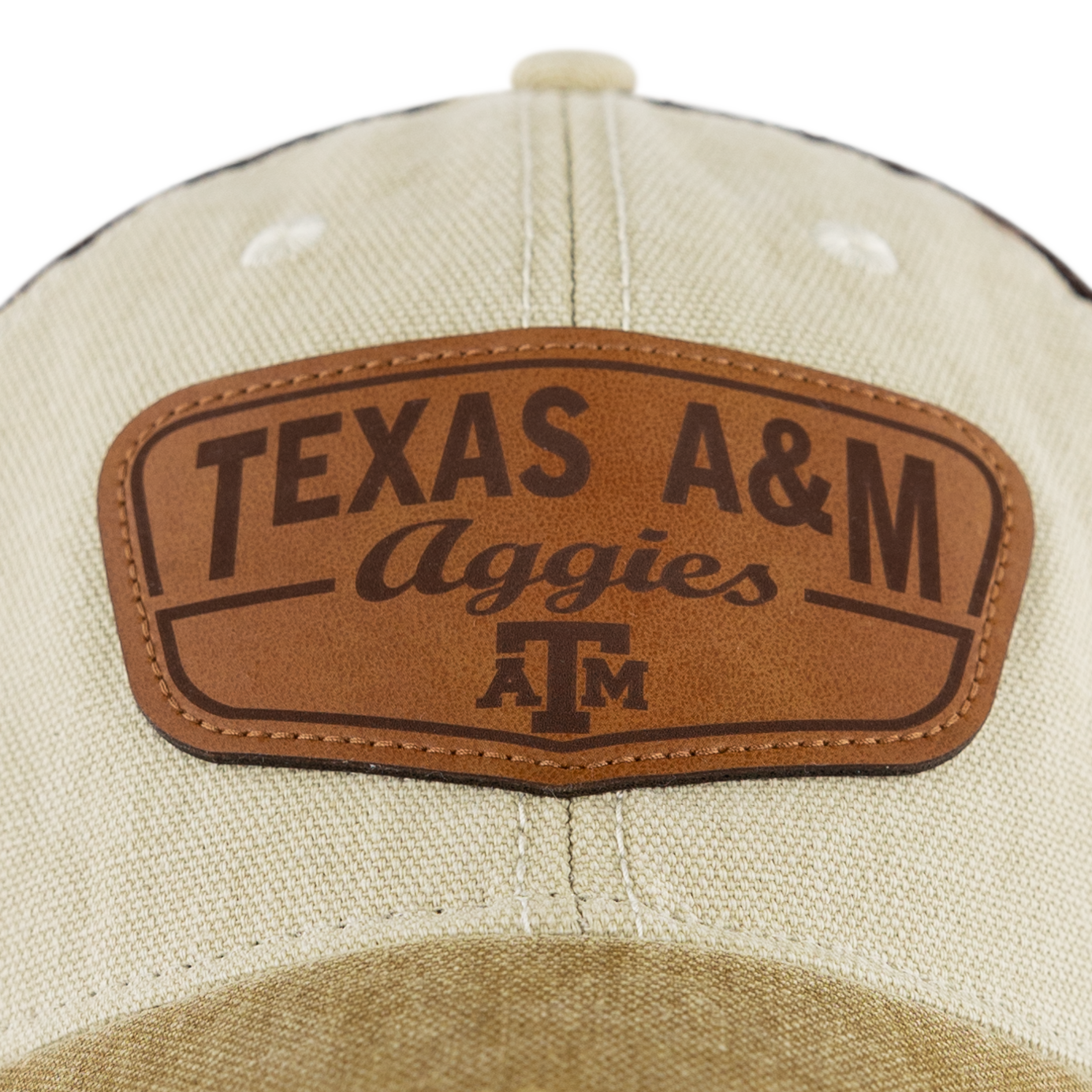 Texas A&M Aggies Dashboard Leather Patch Cap