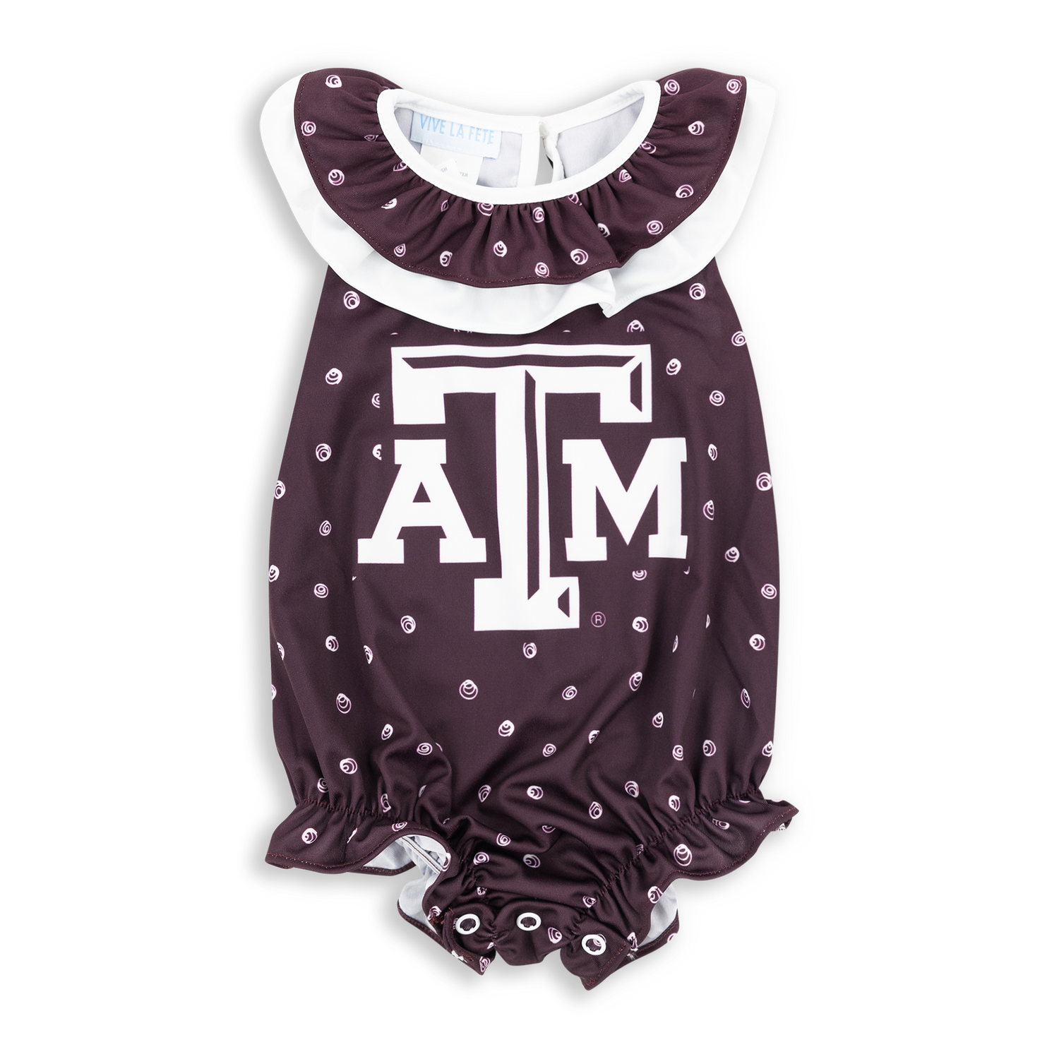 Texas A&M Infant Abby Ruffle Collar Bubble