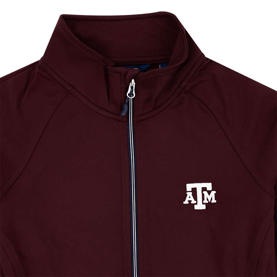 Texas A&M Cutter & Buck Ladies Adapt Eco Knit Stretch Half Zip Pullover