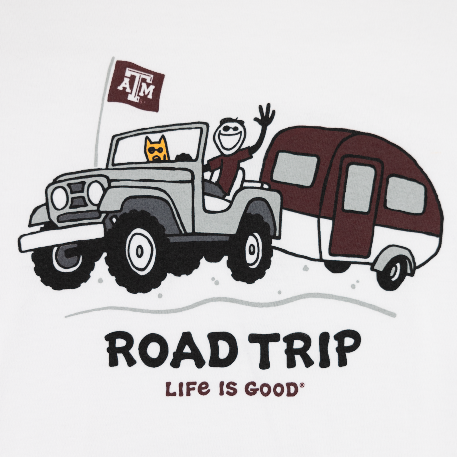 Texas A&M Life Is Good Jake Road Trip T-Shirt