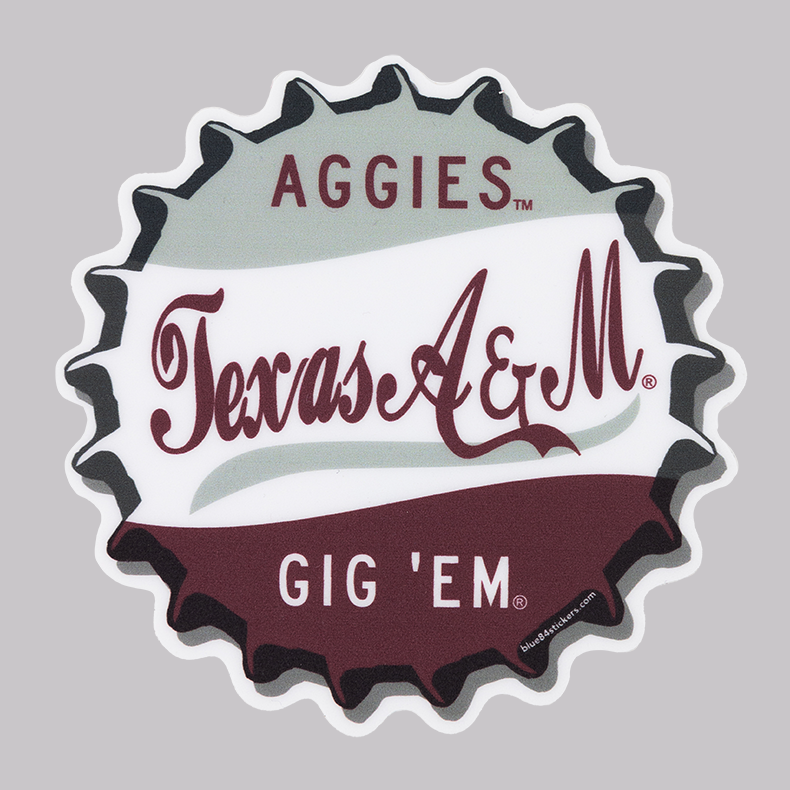 Texas A&M Aggies Just Cause Bottlecap Sticker