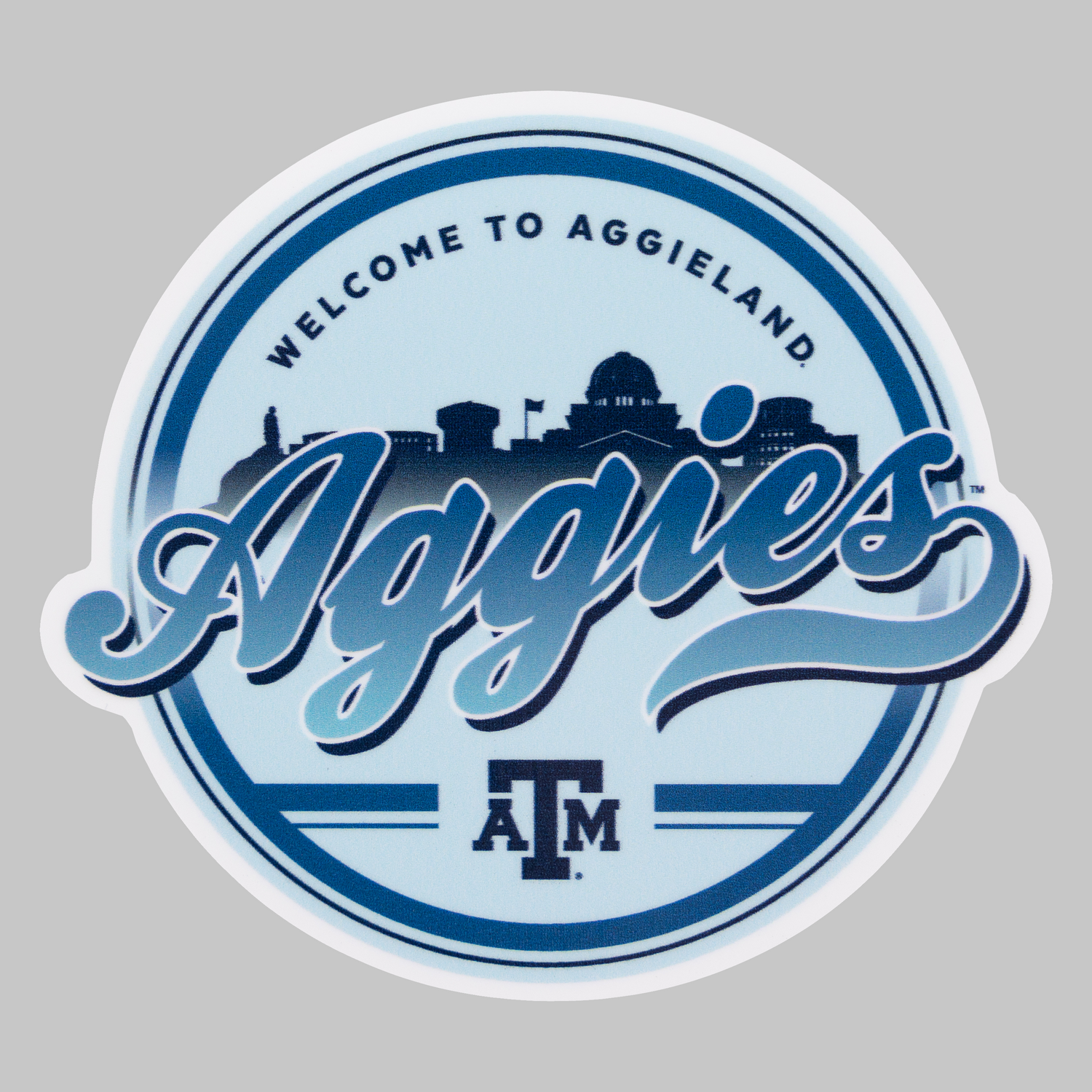 Texas A&M Blue Aggies Skyline Dizzler Sticker