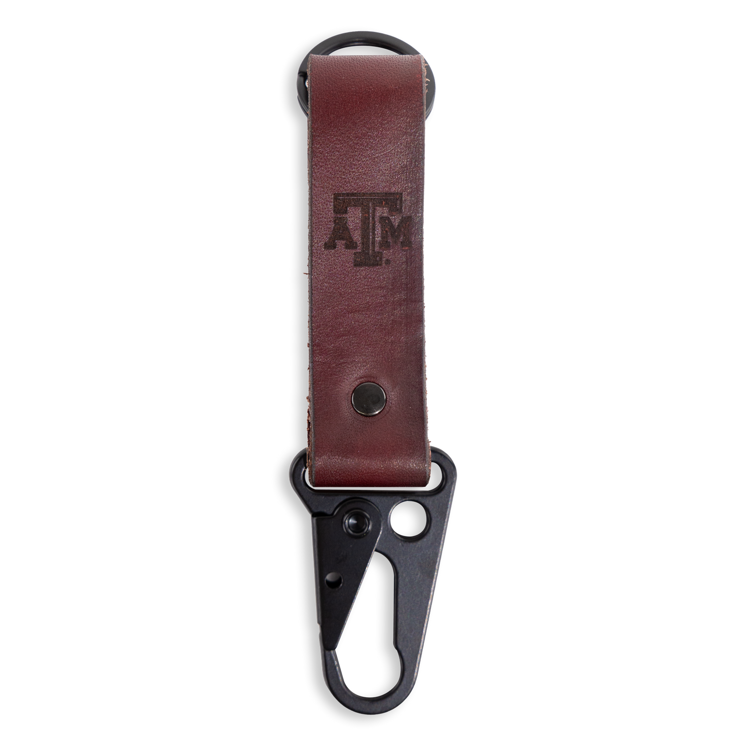 Texas A&M Maroon Leather Keychain