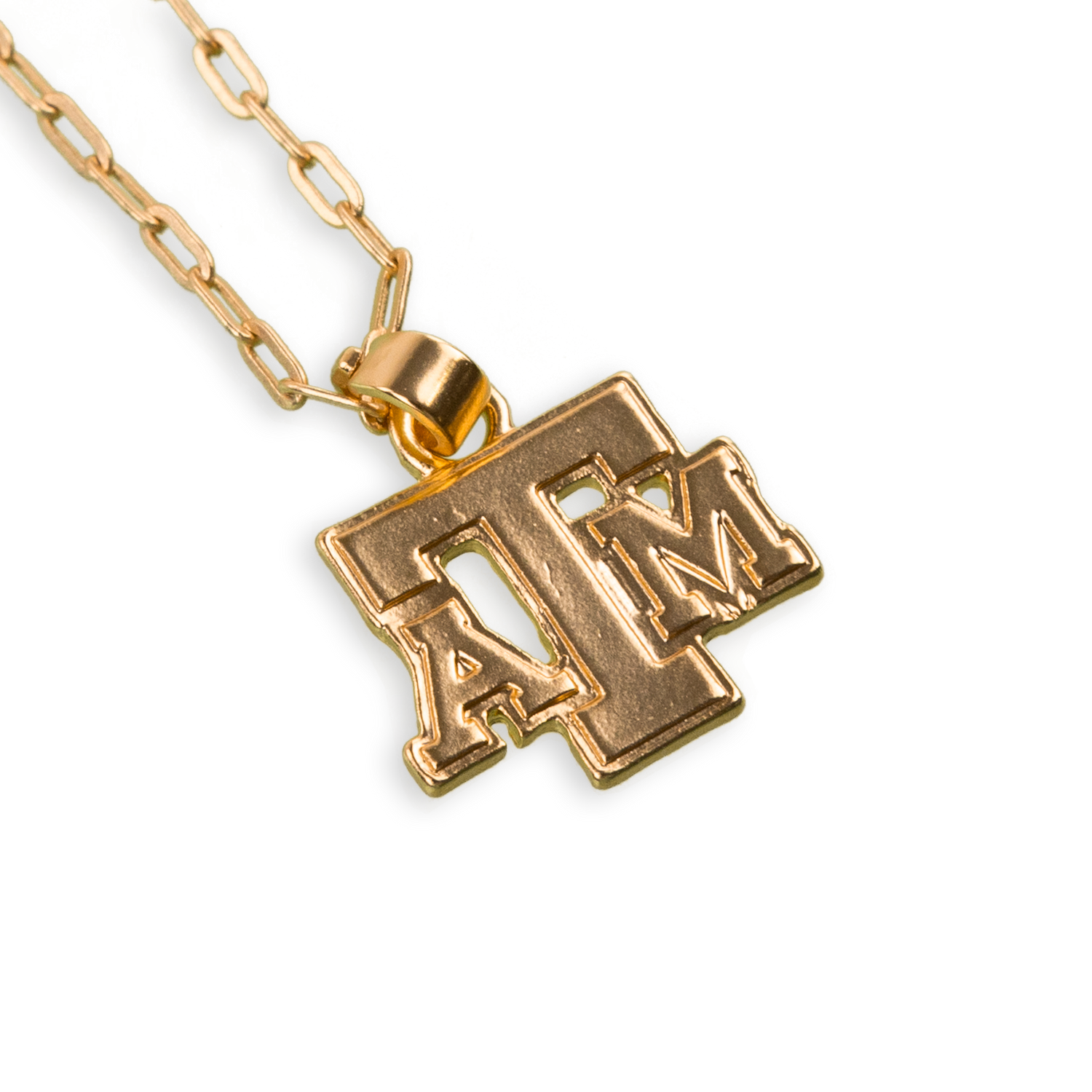 Texas A&M 24k Gold Plated Necklace