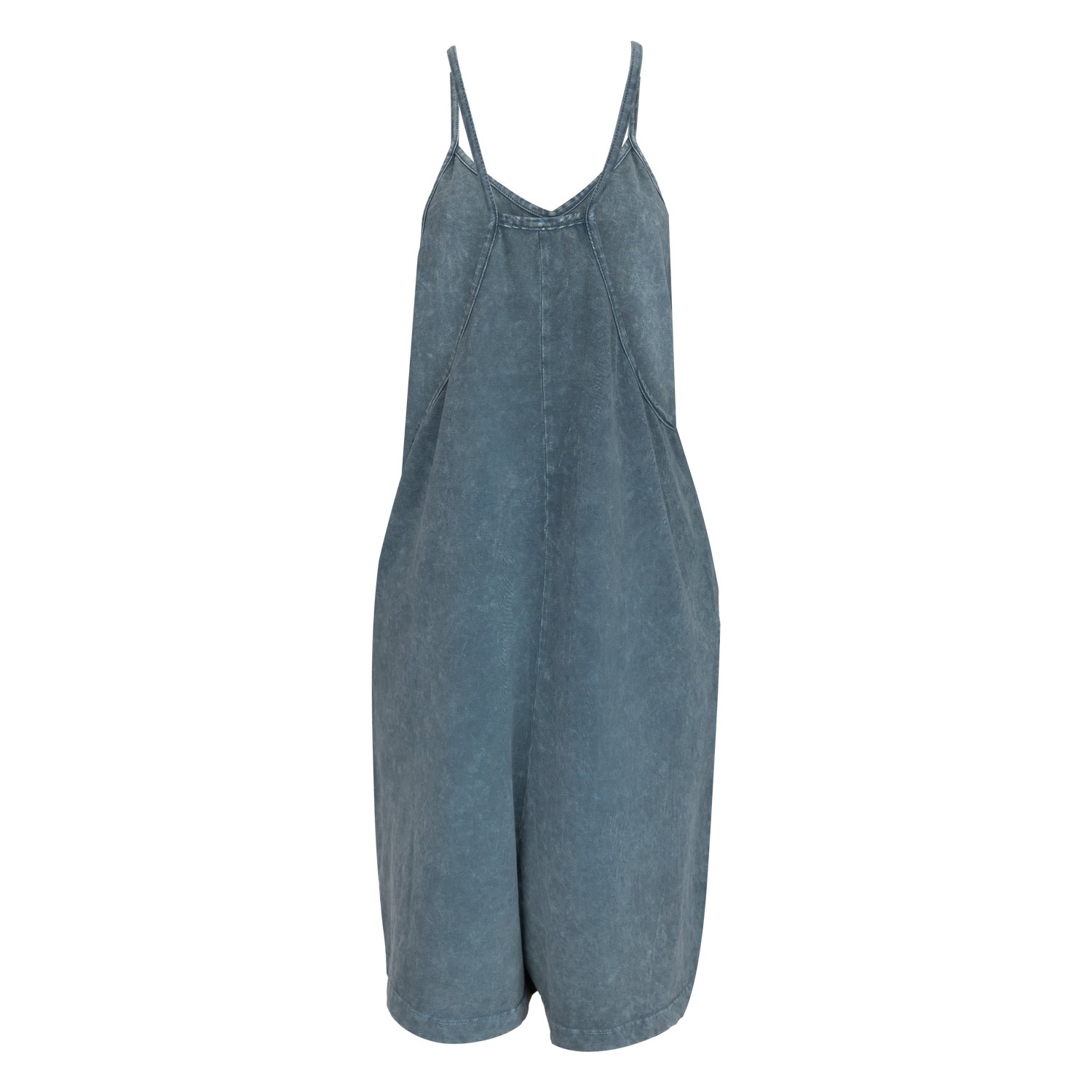 Slate Blue Cotton Lycra Romper