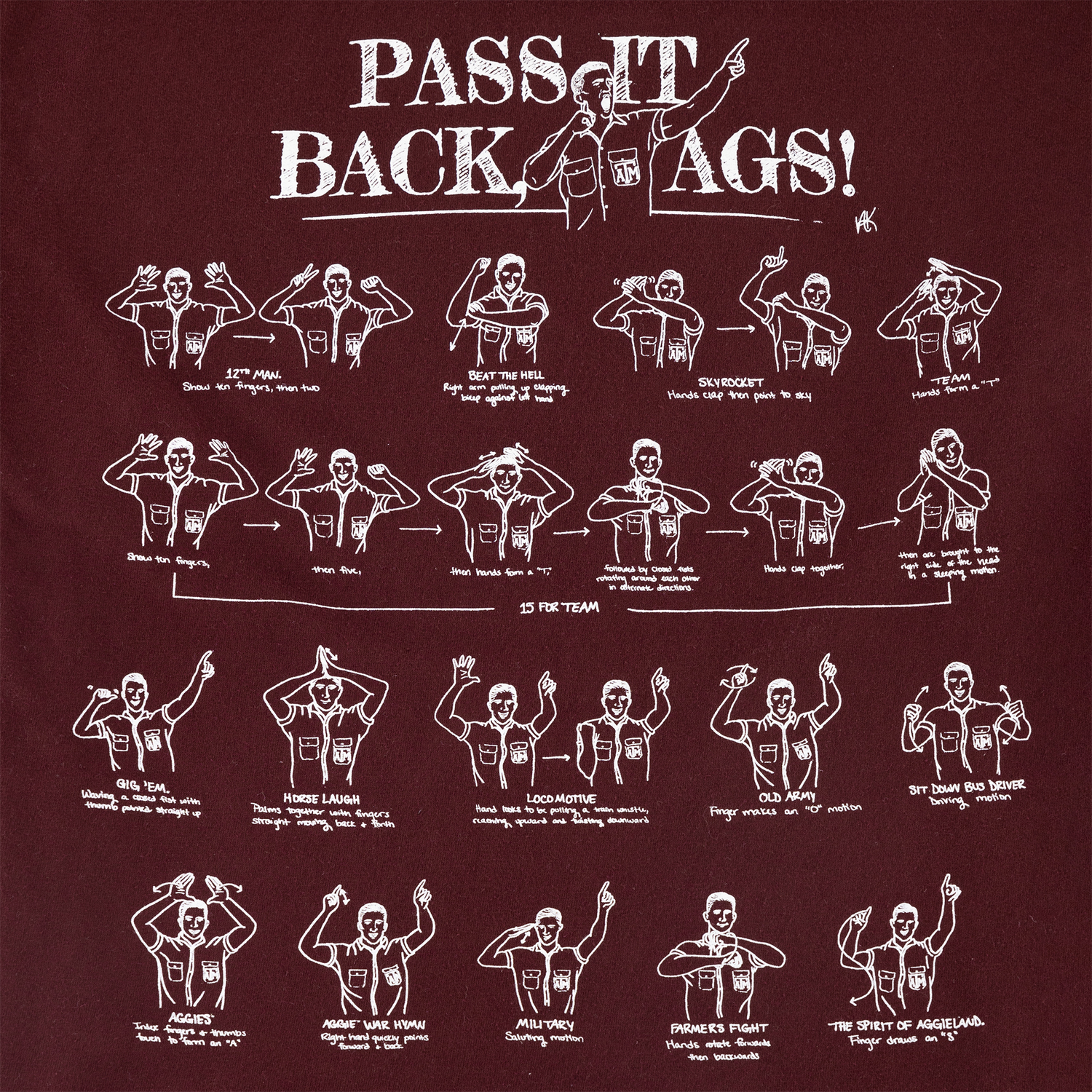 Texas A&M Pass it Back Ags T-Shirt