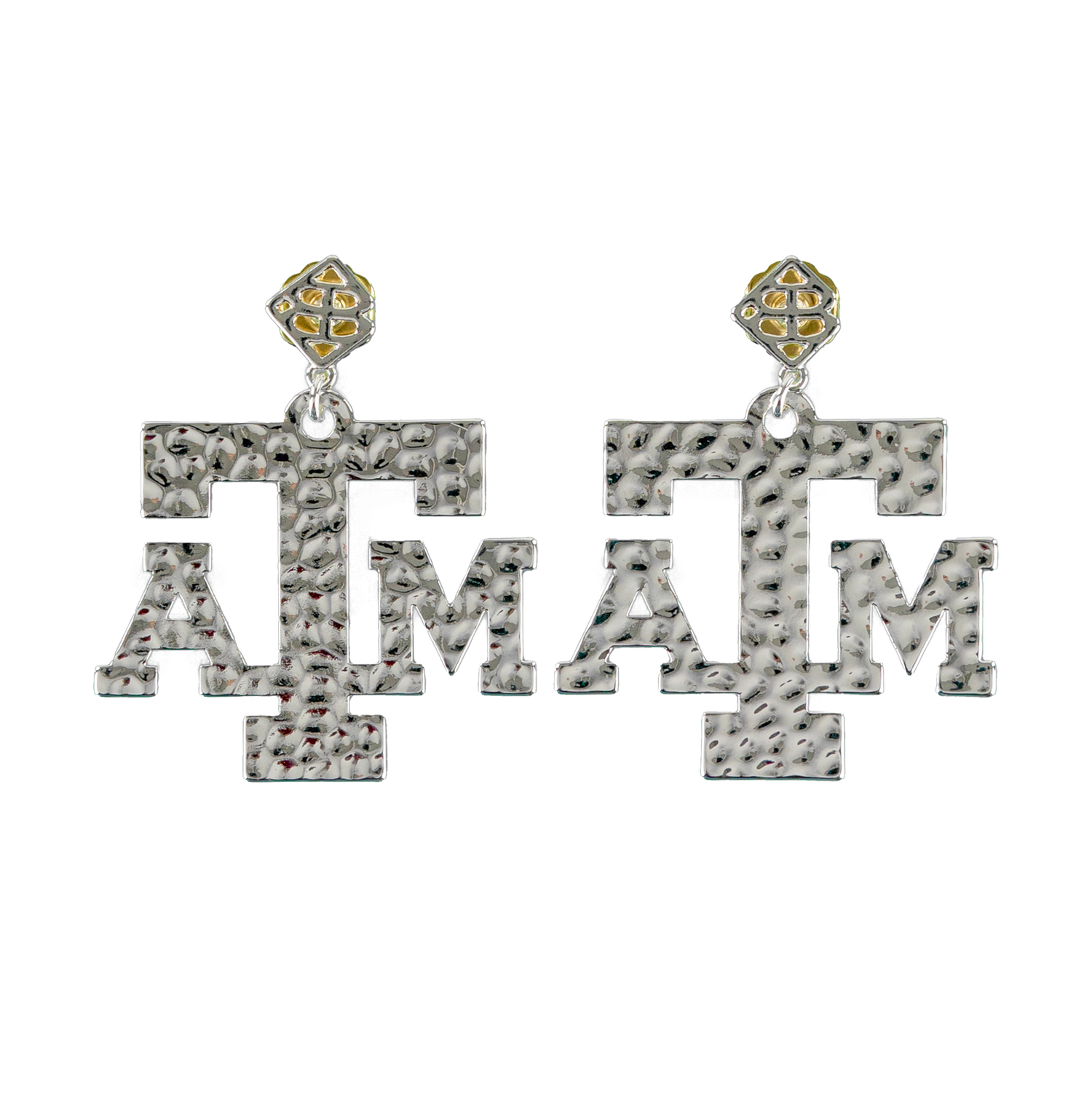 Texas A&M Hammered Metal Earrings