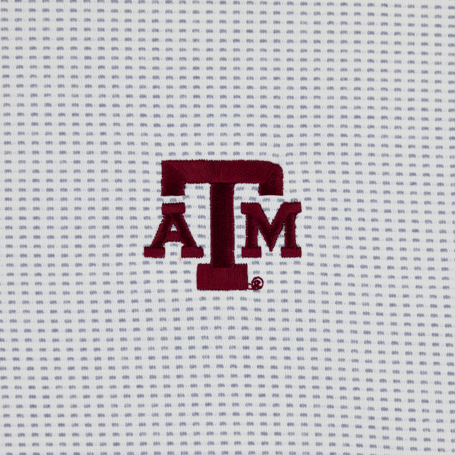 Texas A&M Gen Teal Textured Jacquard Brr Polo