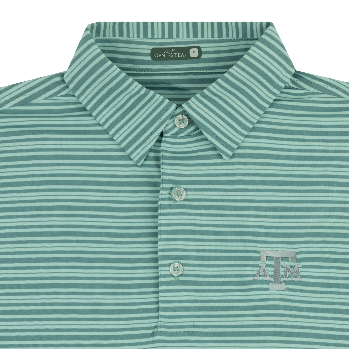 Texas A&M Gen Teal Caddie LiteTec Performance Polo