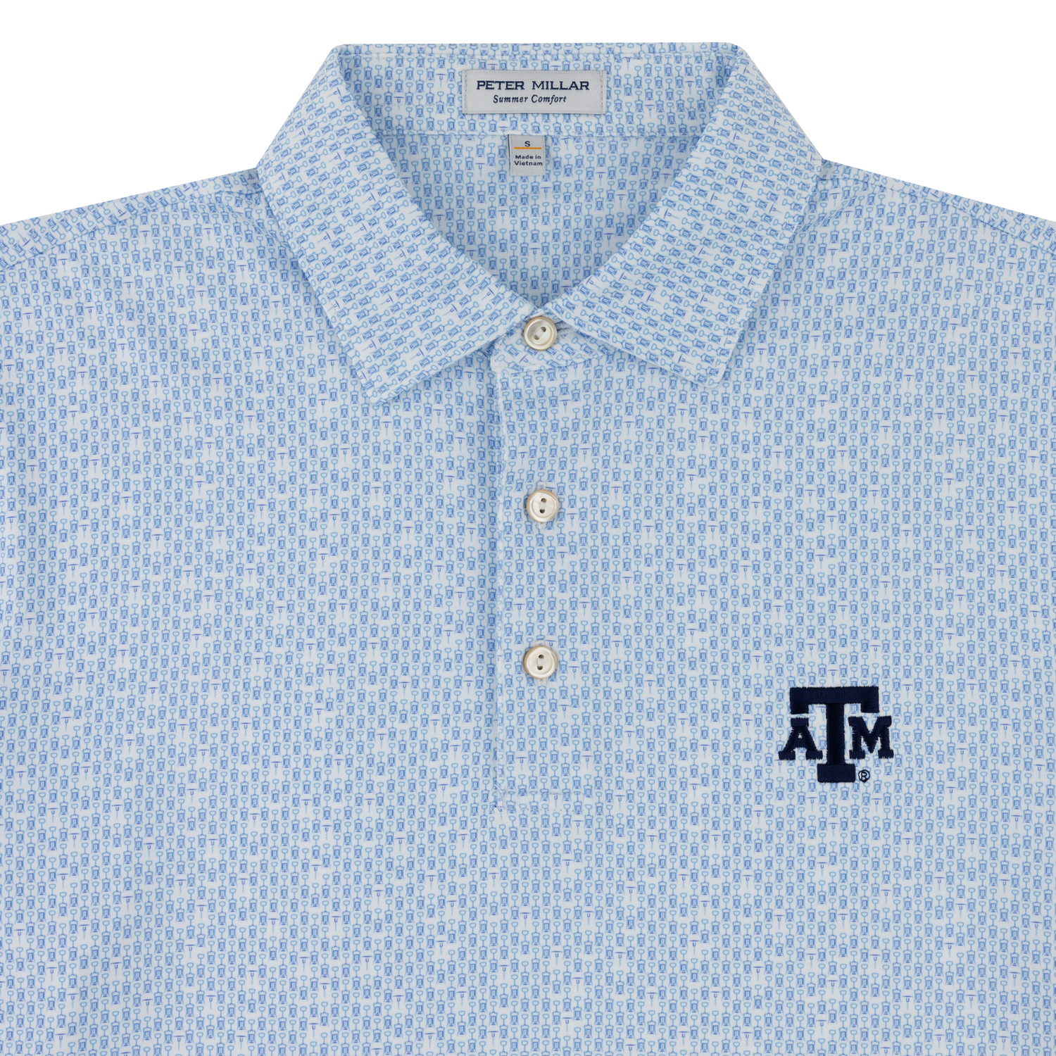 Texas A&M Peter Millar Corkscrew Performance Jersey Polo