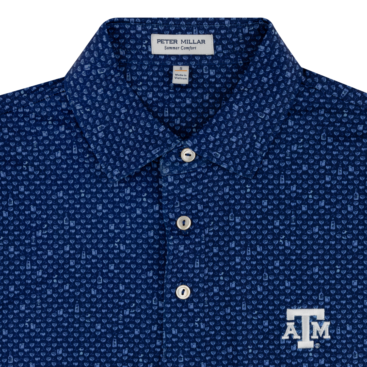 Texas A&M Peter Millar Whiskey Sour Performance Polo