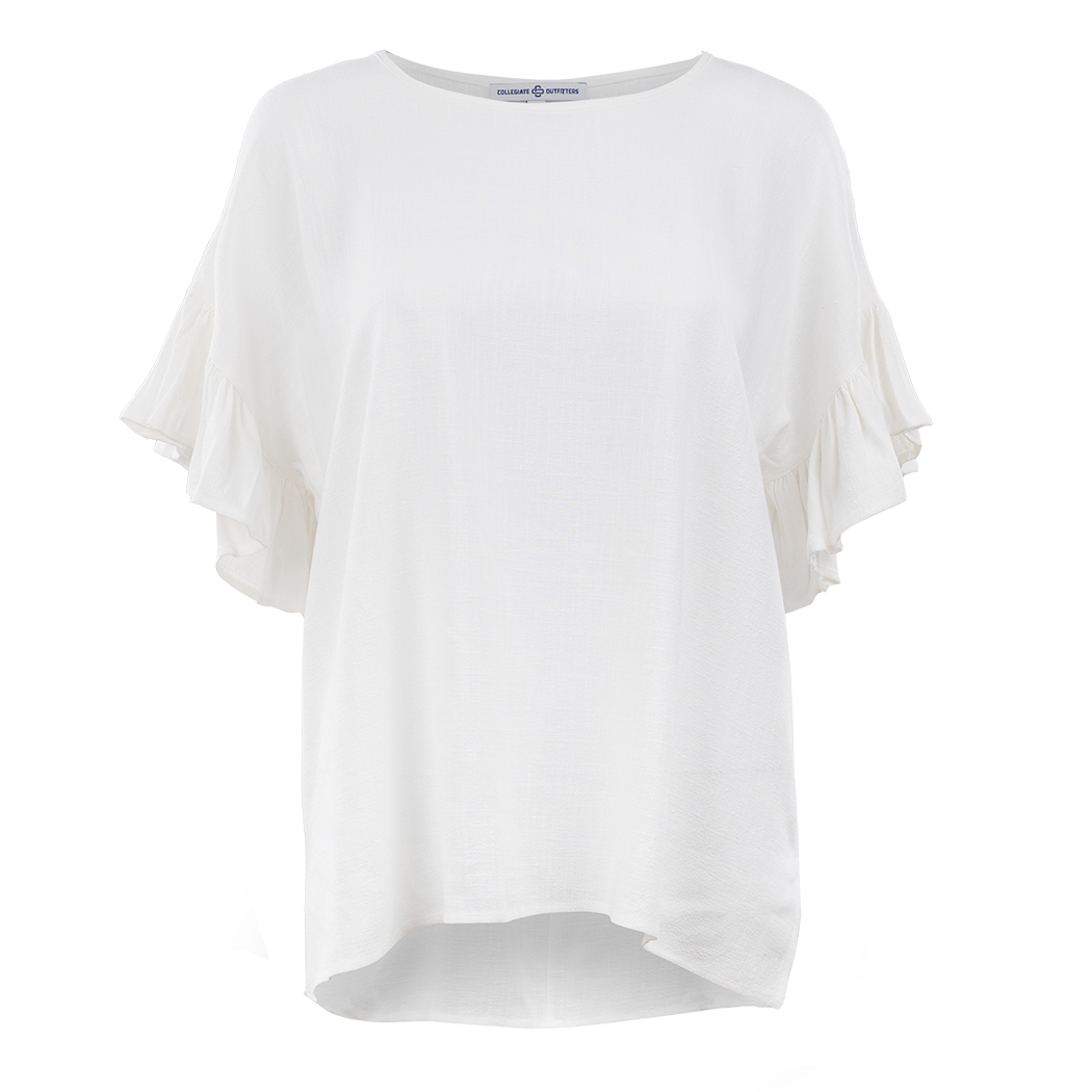 White Flowy Sleeved Blouse