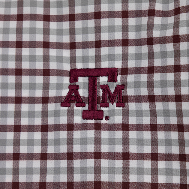 Texas A&M Horn Legend Plaid Button Down