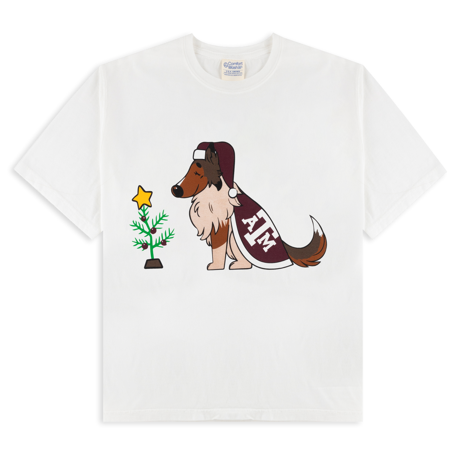 Texas A&M Youth Reveille Christmas Tree T-Shirt