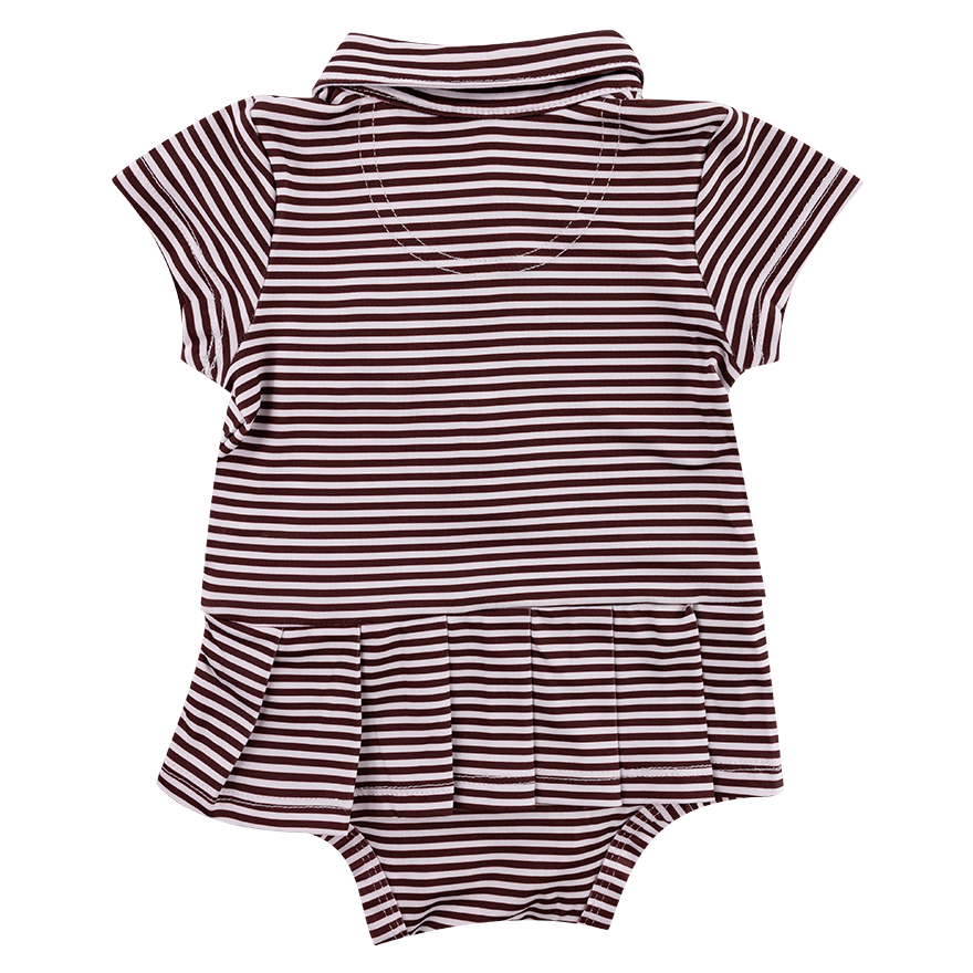 Texas A&M Infant Beatrice Stripe Polo Dress