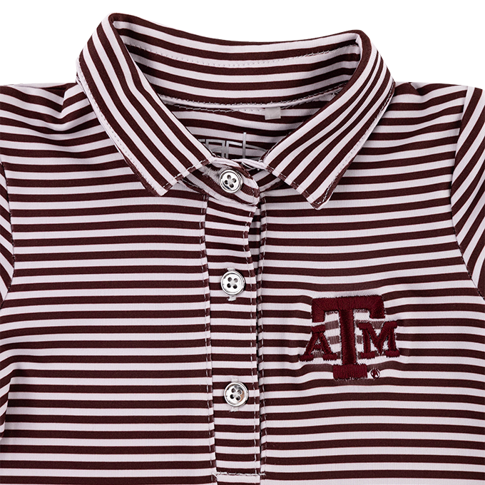 Texas A&M Infant Beatrice Stripe Polo Dress