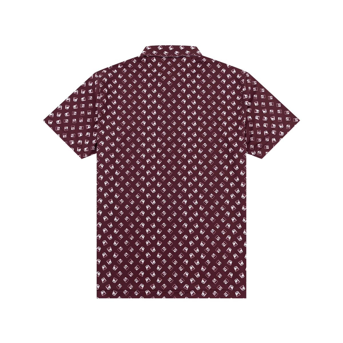 Texas A&M Horn Legend Maroon Bourbon Print Polo