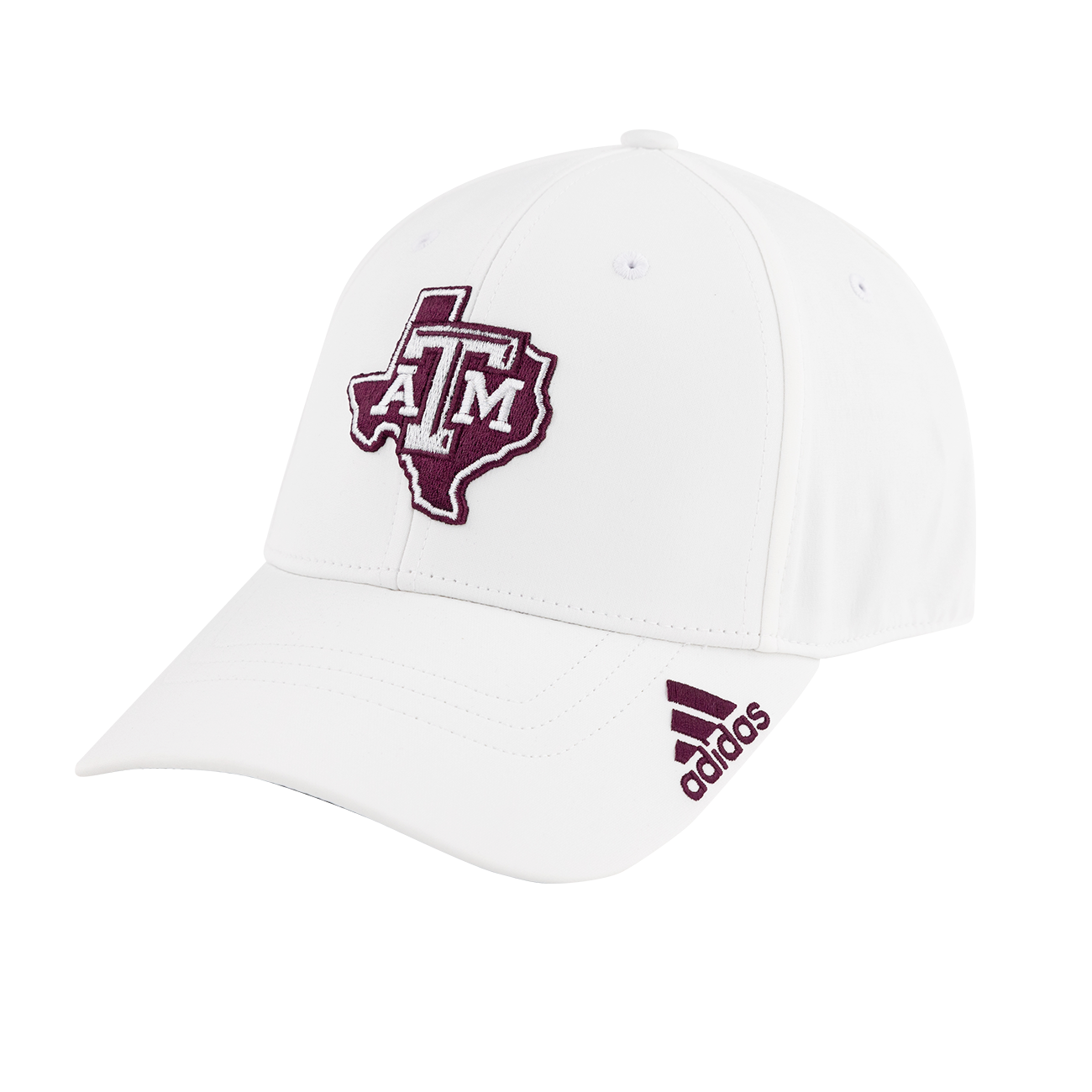 Texas A&M White Adidas Lonestar Structured Polyester Hat