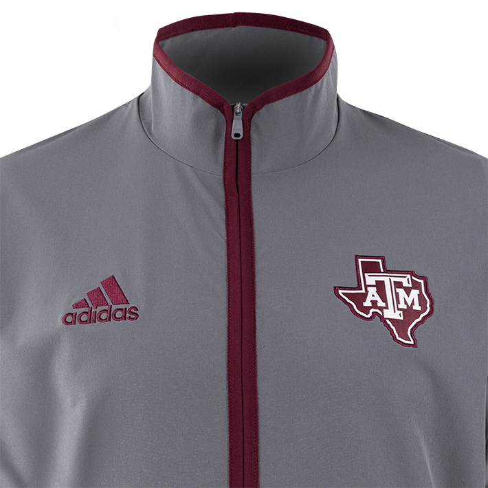 Texas A&M Adidas Woven Short Sleeve Quarter Zip Jacket