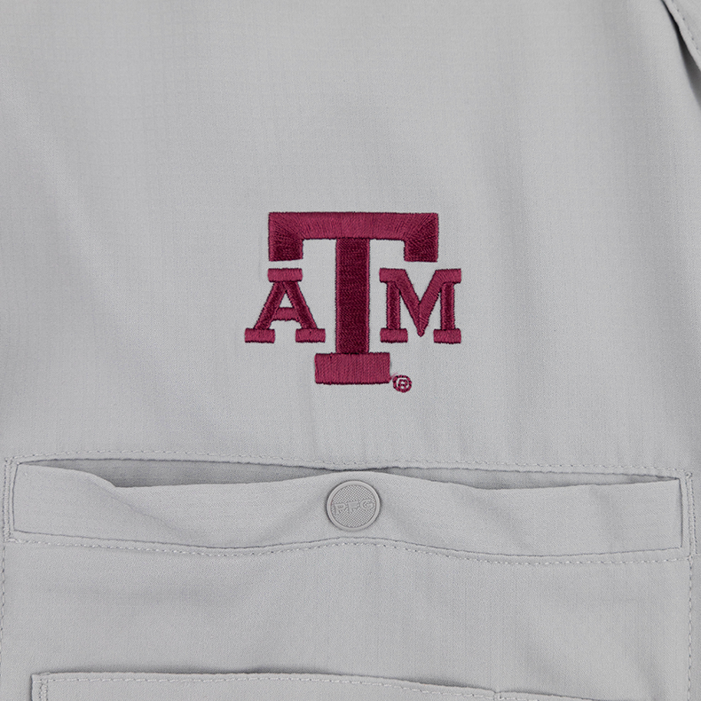 Texas A&M Columbia Gray Tamiami Short Sleeve Shirt