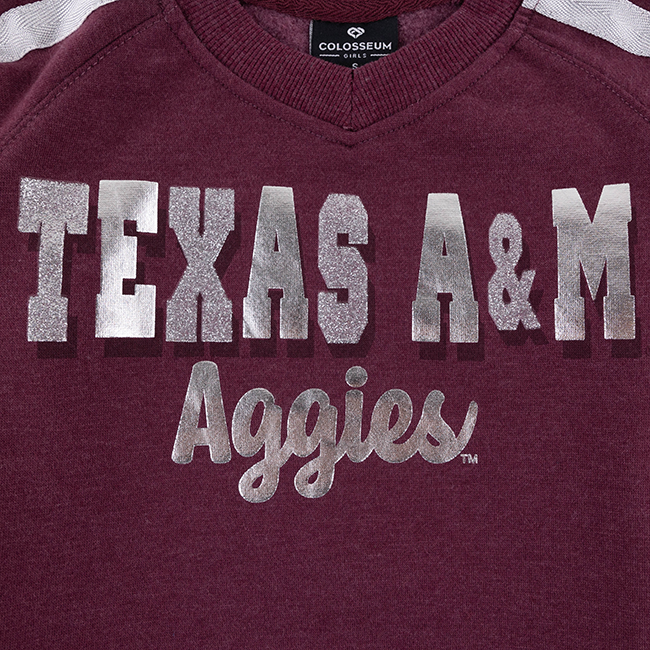 Texas A&M Aggies Youth Treasure V Neck Fleece Sweatshirt